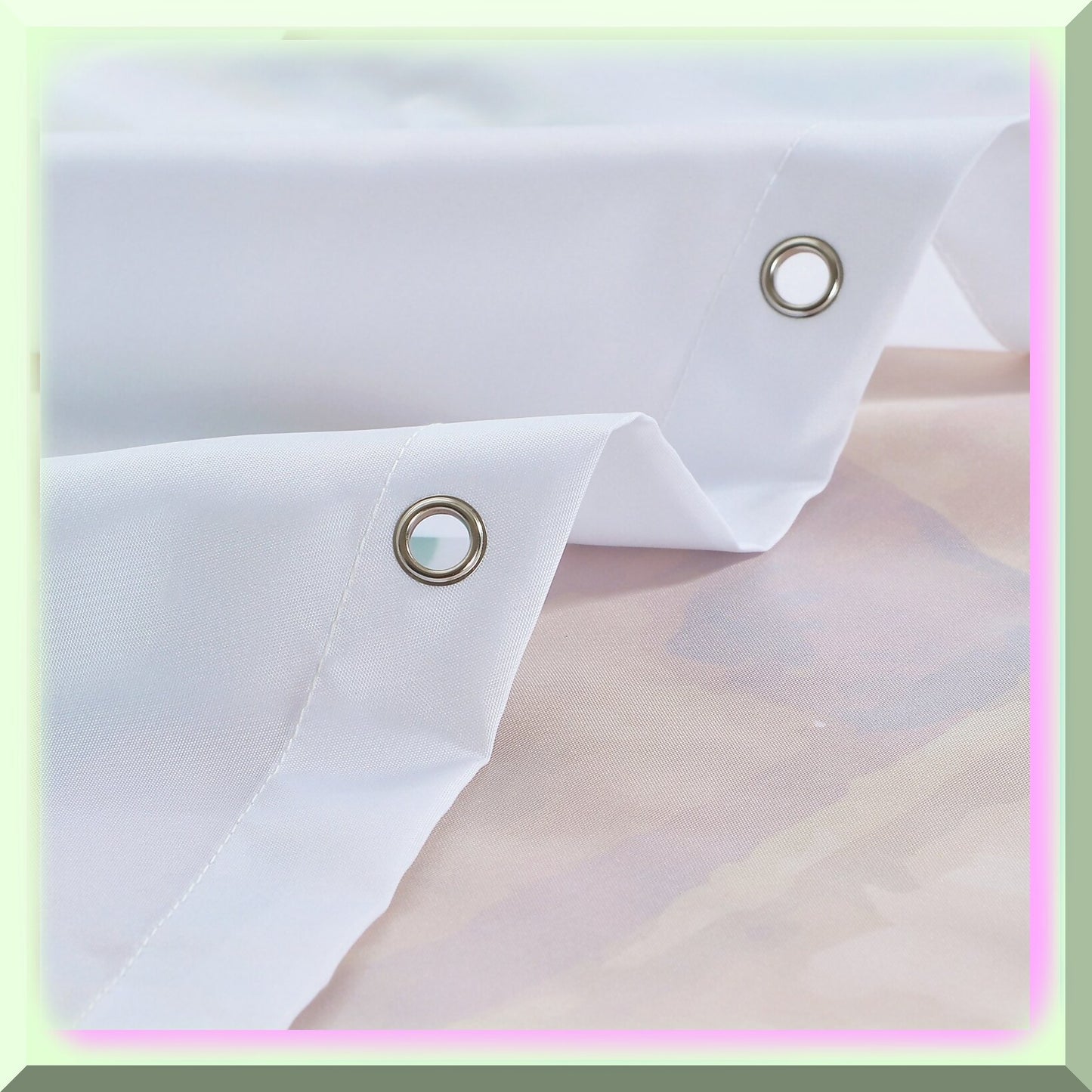 Kawaii Frog Mushroom Shower Curtain Set 69x70Inch