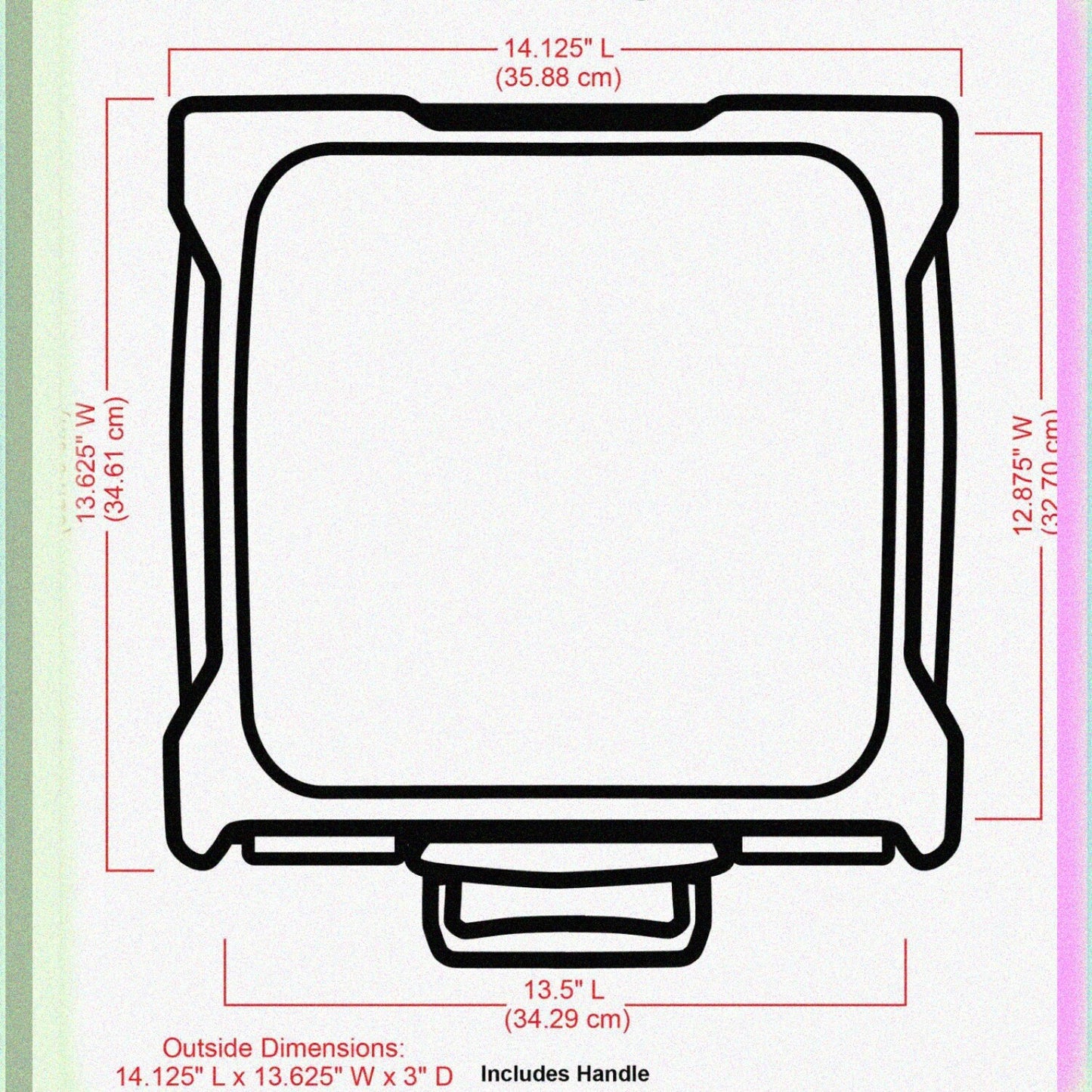 Portable Art Organizer with Handle, 12x12, Clear