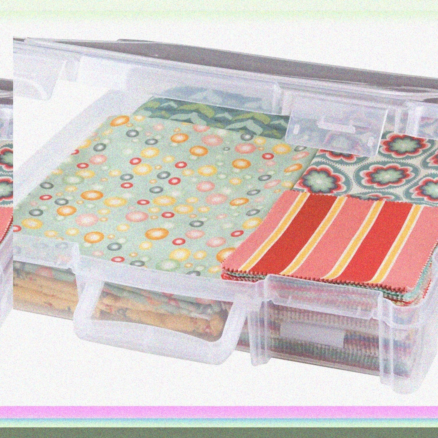 Portable Art Organizer with Handle, 12x12, Clear