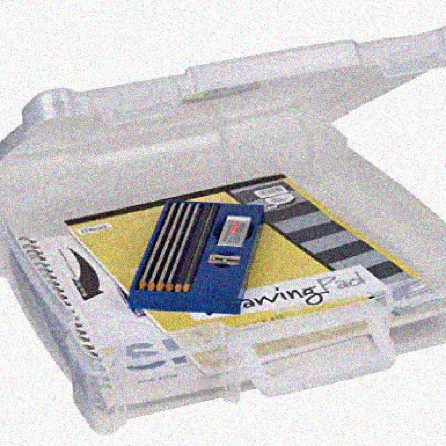 Portable Art Organizer with Handle, 12x12, Clear