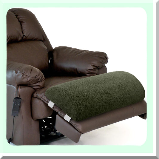 SleepWell Leg Support Pillow - Sherpa Covered Foam Bolster for Sleeping, Half Moon Foot Rest Cushion for Bed Chair Sofa, Back Lumbar Support, Multi Purpose Recliner, 23 x 10 x 4 Army Green