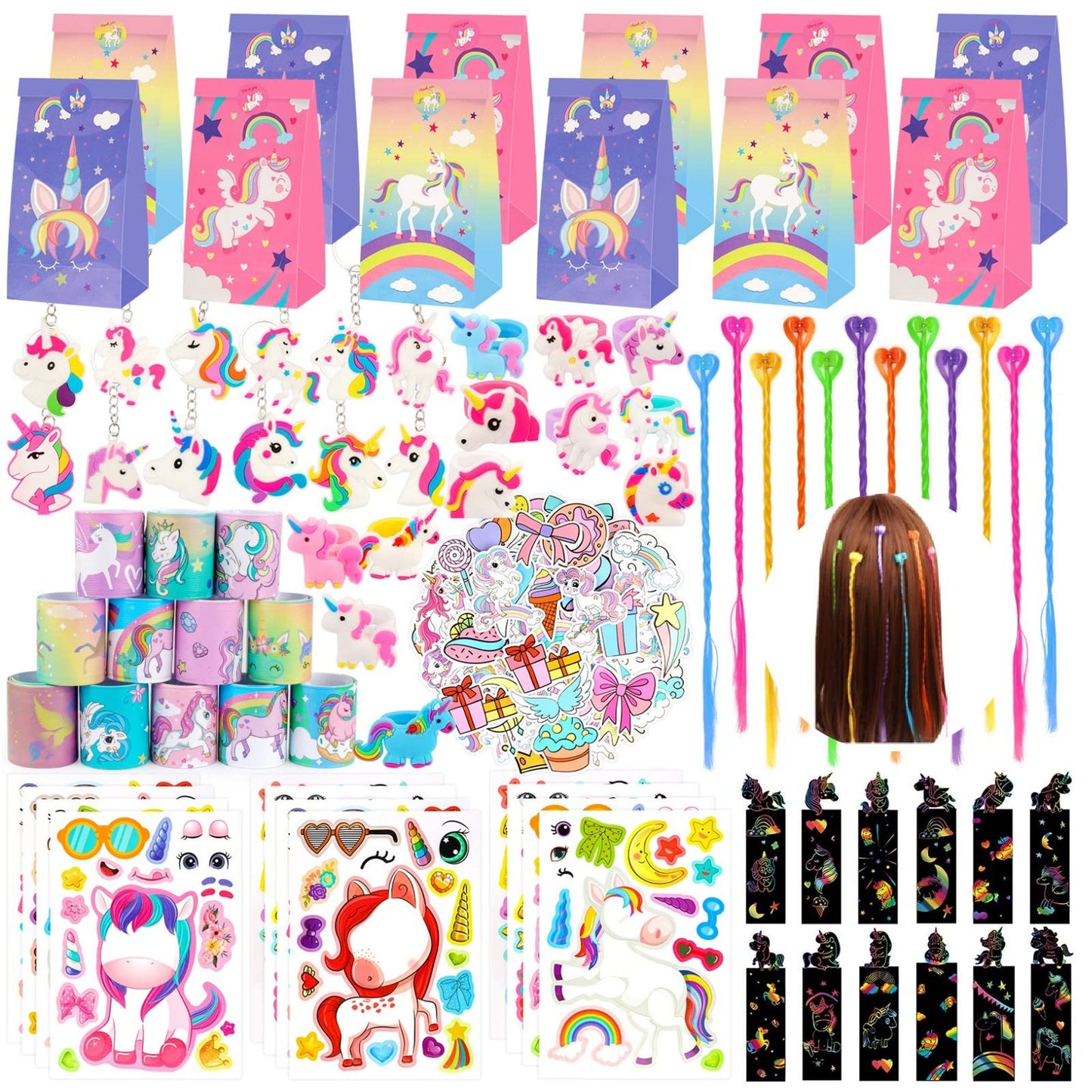 Magical Unicorn Party Pack - Fun Unicorn Birthday Supplies for Girls and Boys Ages 3-8! Perfect Unicorn Party Favors for a Magical Celebration!