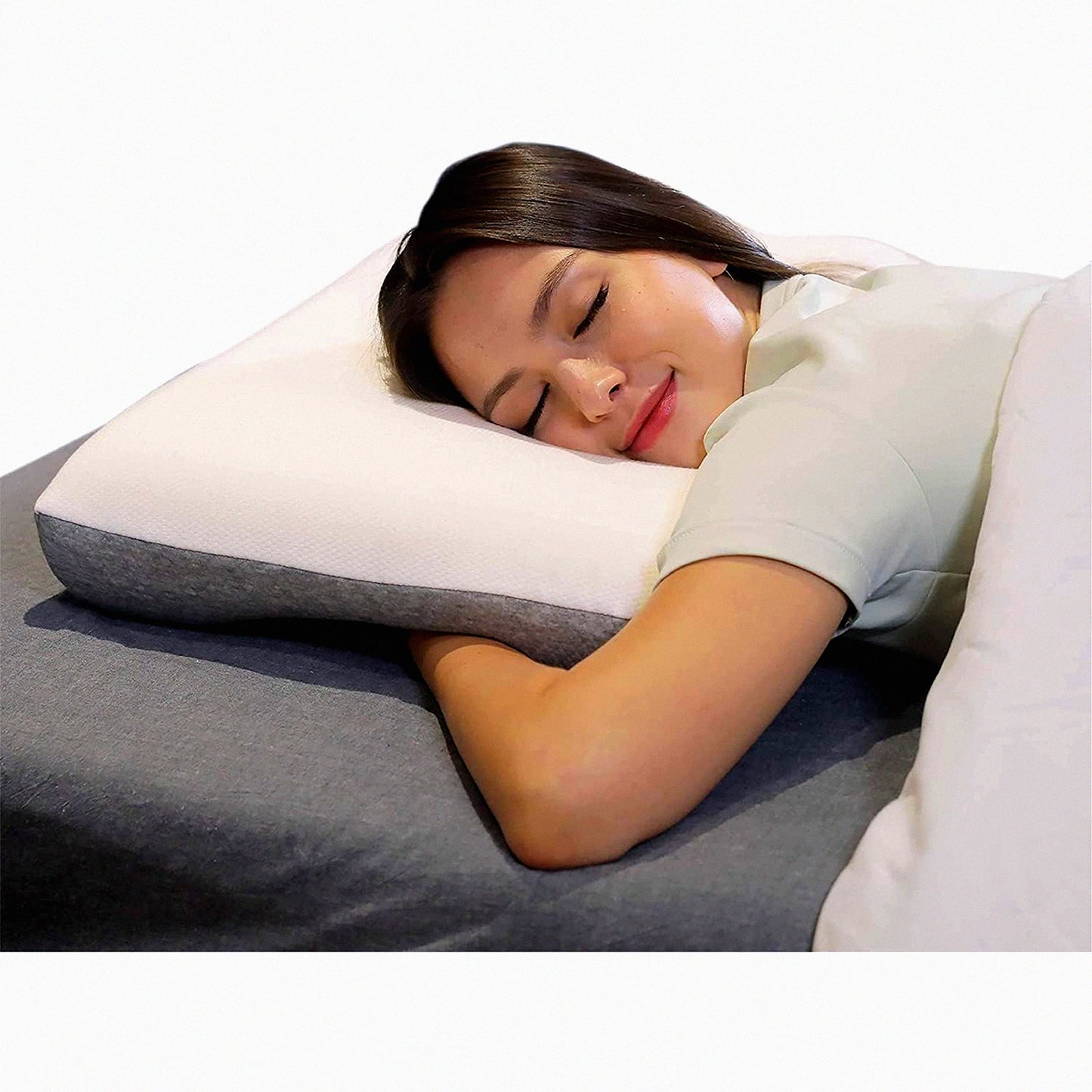 OrthoSleep Memory Foam Contour Pillow - Firm Support for Neck Pain Relief, Ergonomic Design for Side, Back, and Stomach Sleepers, Reversible Bed Pillow