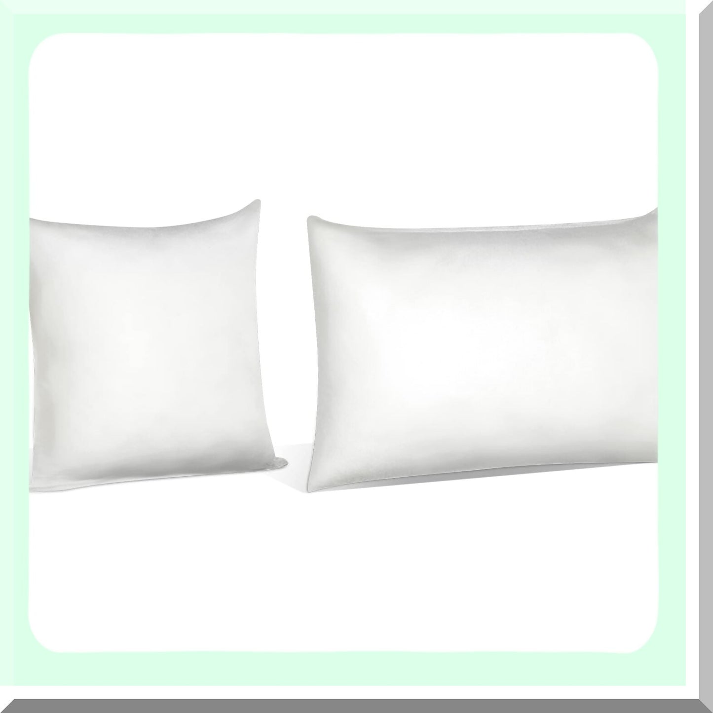 Premium Comfort Pillow Inserts - 6 Pack Set of 18x18 & 12x20 Inch White Square Throw Pillow Forms for Bed, Couch, Sofa - Indoor Decorative Stuffers for Bedroom & Living Room