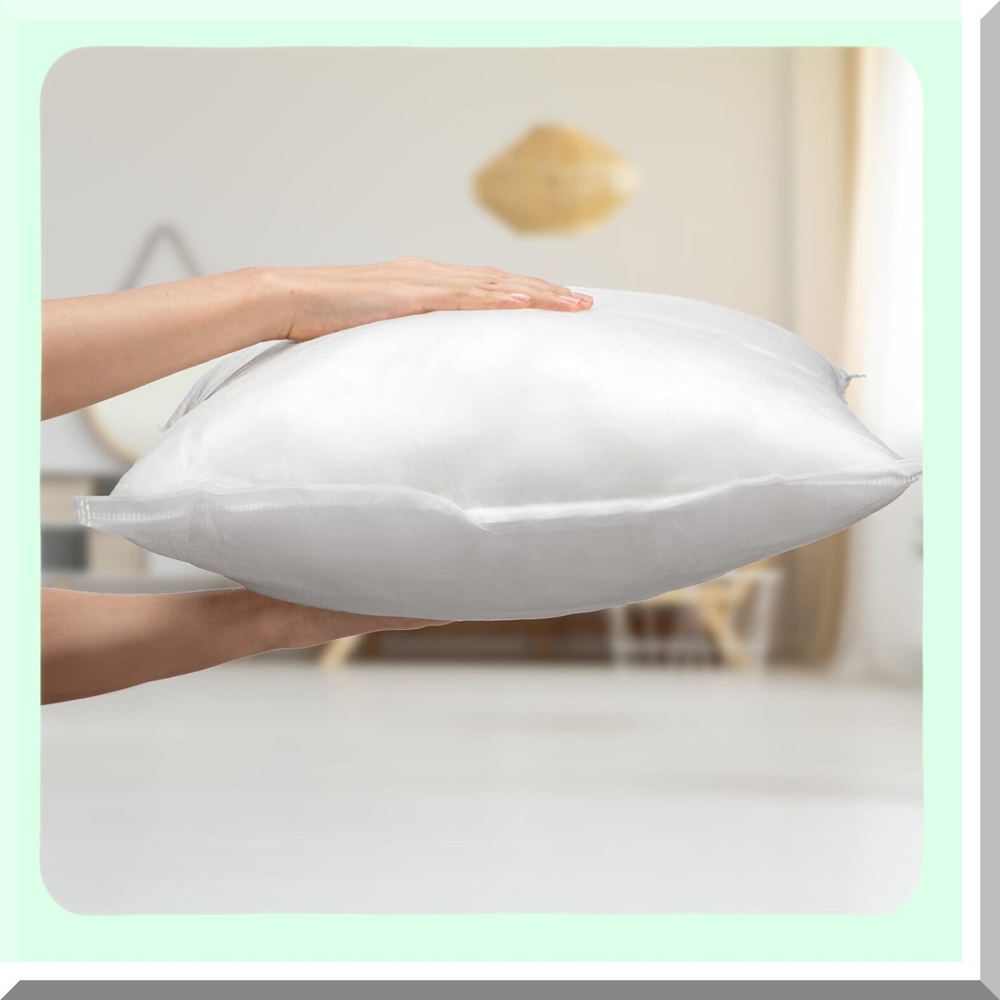 Premium Comfort Pillow Inserts - 6 Pack Set of 18x18 & 12x20 Inch White Square Throw Pillow Forms for Bed, Couch, Sofa - Indoor Decorative Stuffers for Bedroom & Living Room