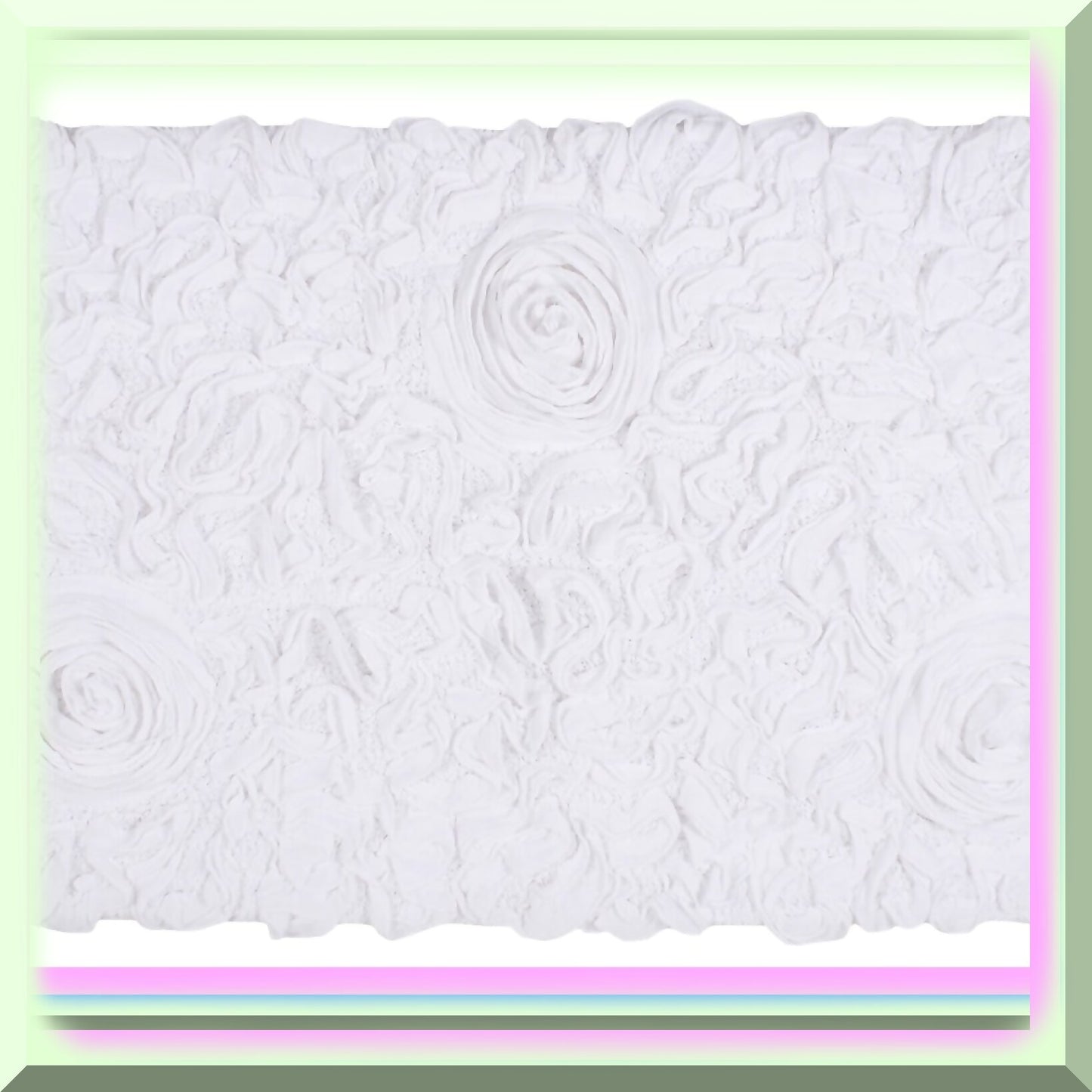 24"x40" Cotton Tufted Bath Rug White