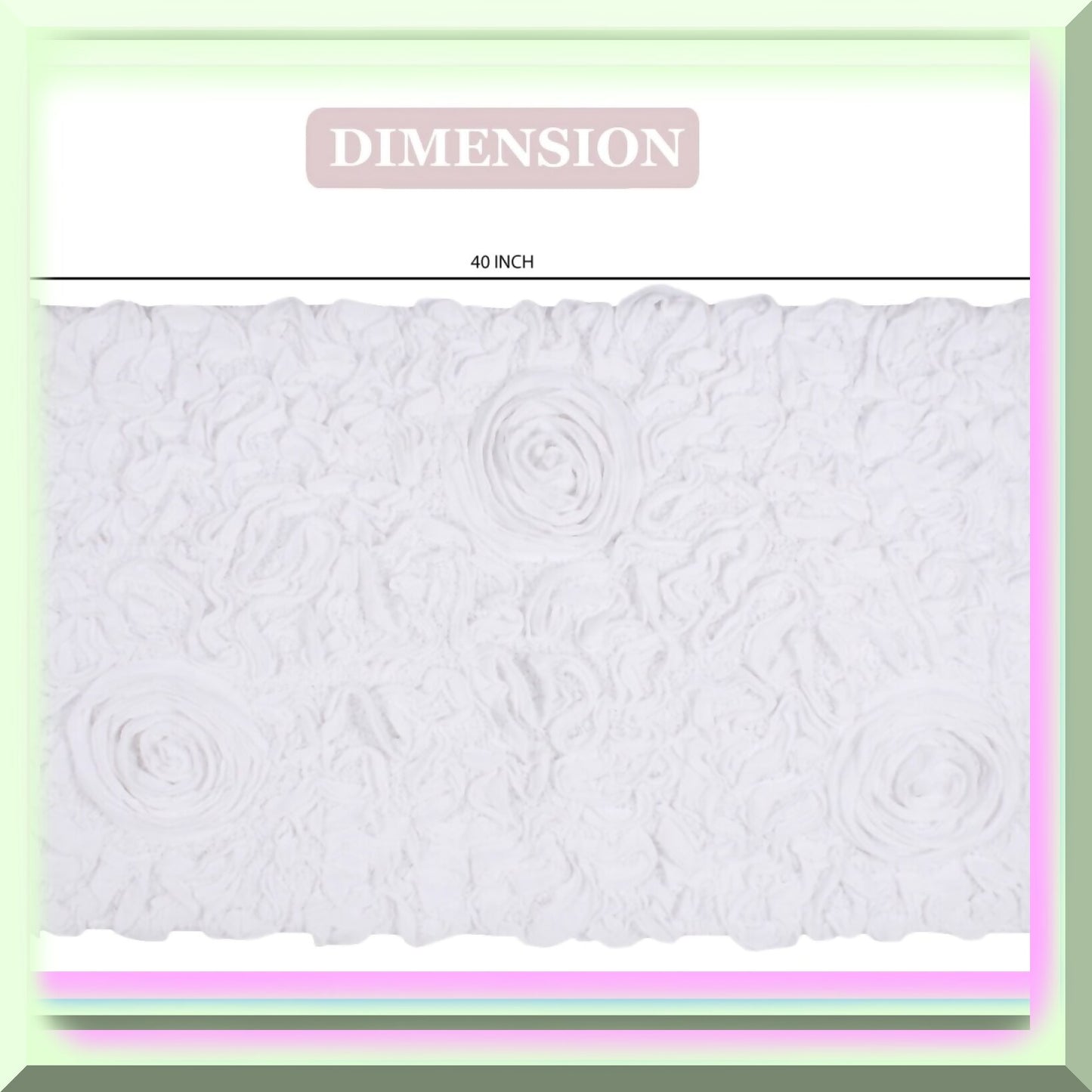 24"x40" Cotton Tufted Bath Rug White