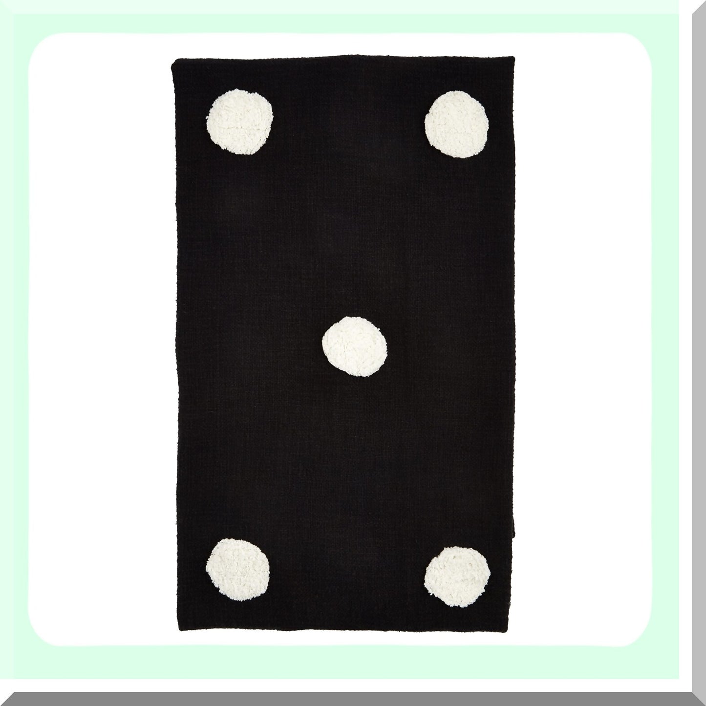 CozyTuft Black Dot Throw Blanket - 60x50 Inches