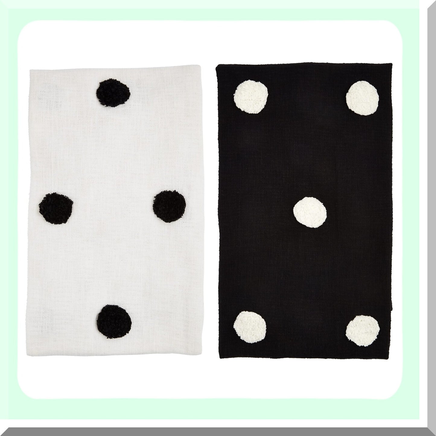 CozyTuft Black Dot Throw Blanket - 60x50 Inches