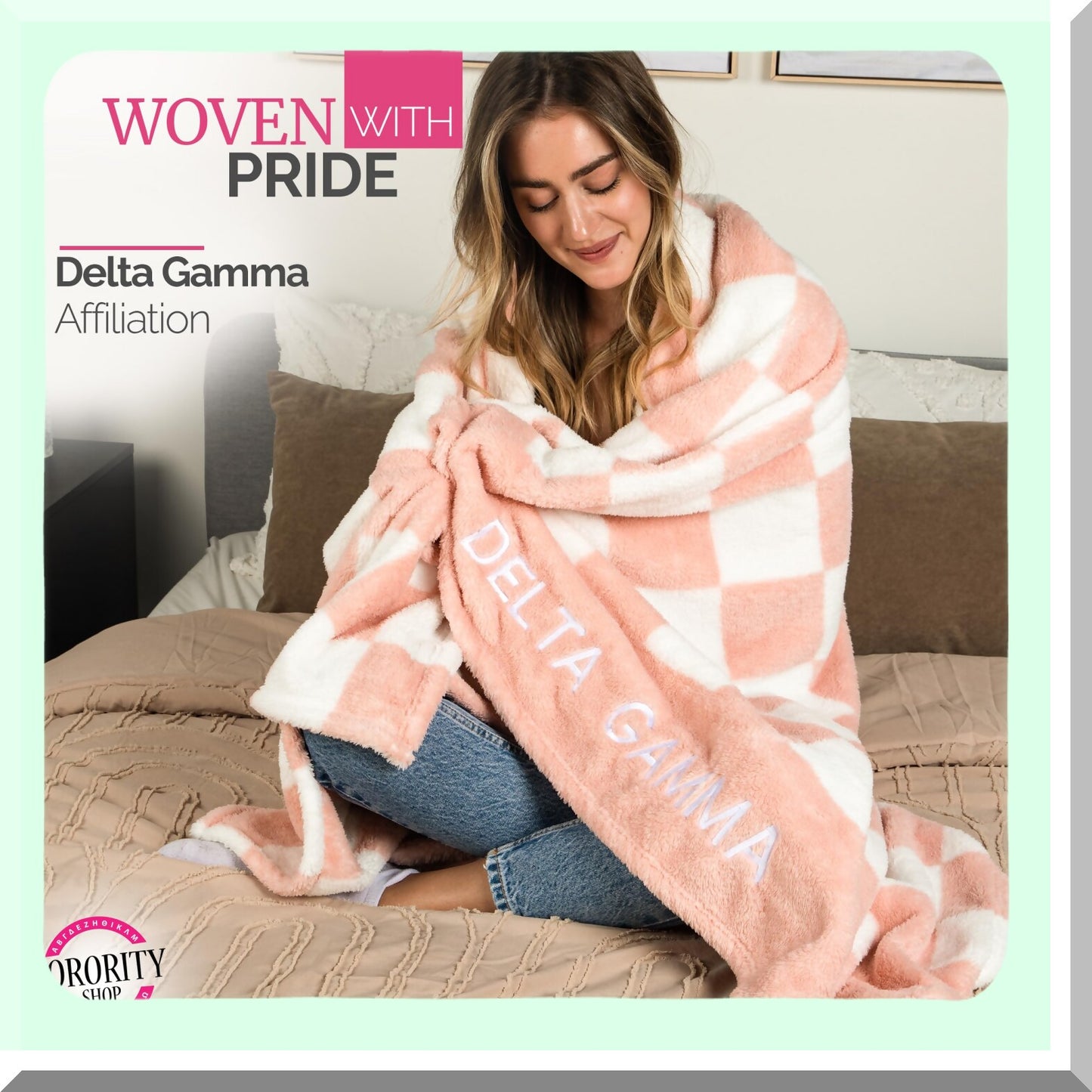CozyCheck Deluxe Blanket - Soft, Stylish, and Comfortable Checkered Throw for Women, Ideal Big Little Gift, 50" x 62""
