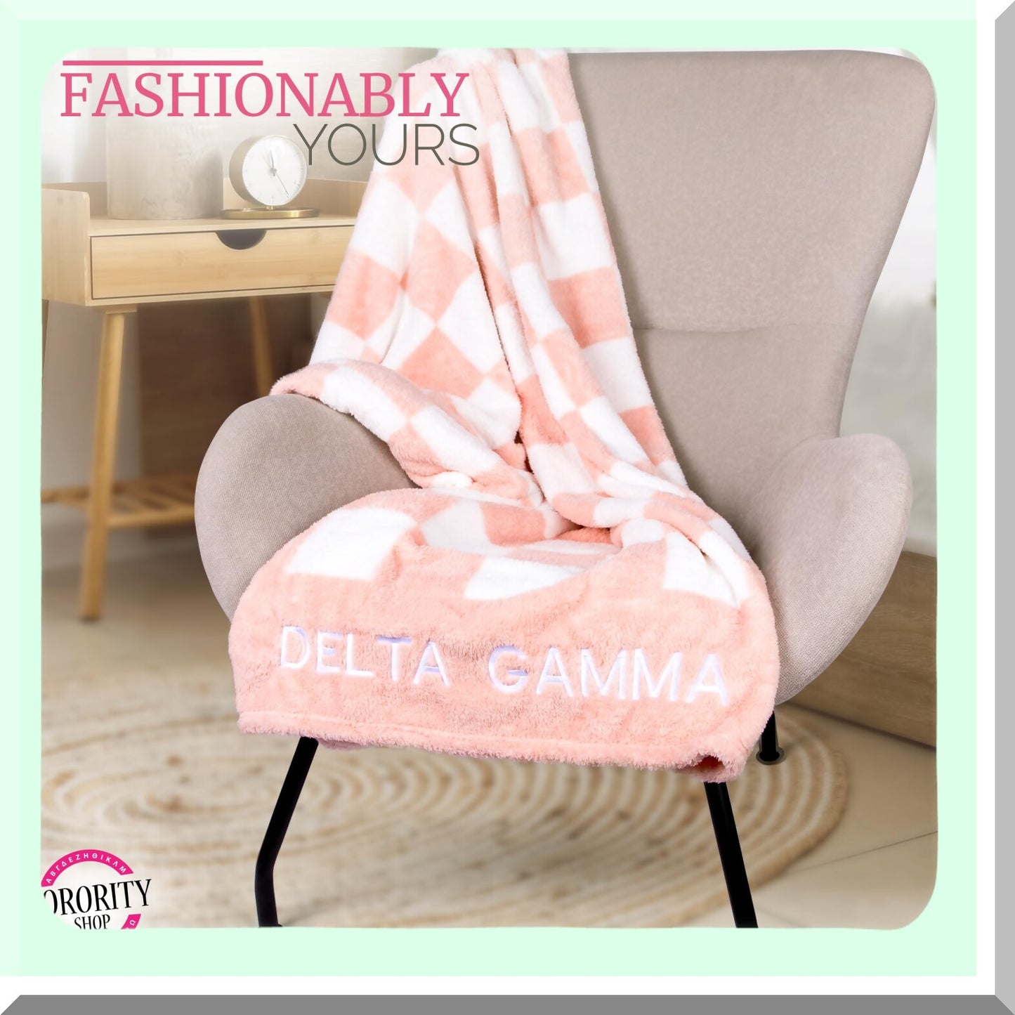 CozyCheck Deluxe Blanket - Soft, Stylish, and Comfortable Checkered Throw for Women, Ideal Big Little Gift, 50" x 62""