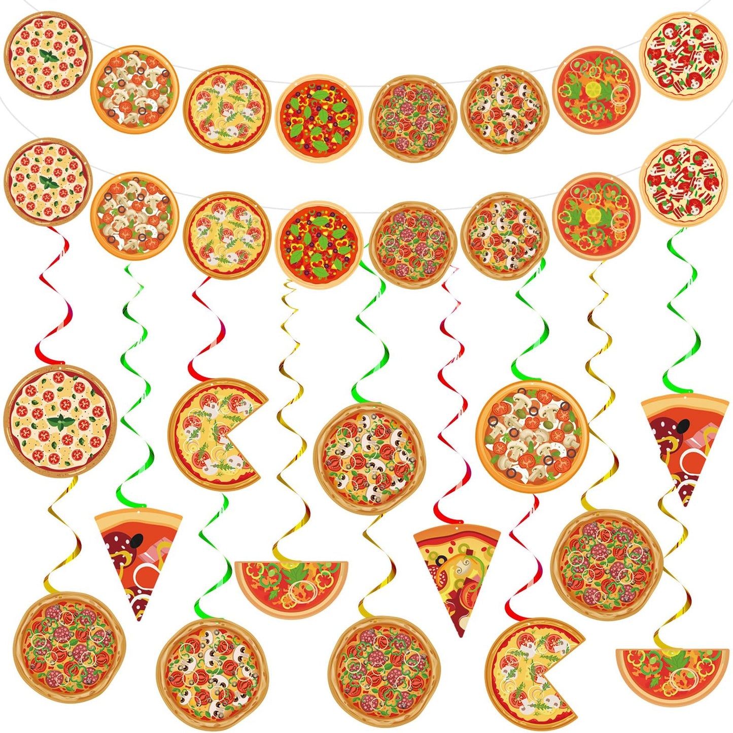 Pizza Party Decorations Set for Events and Birthdays
