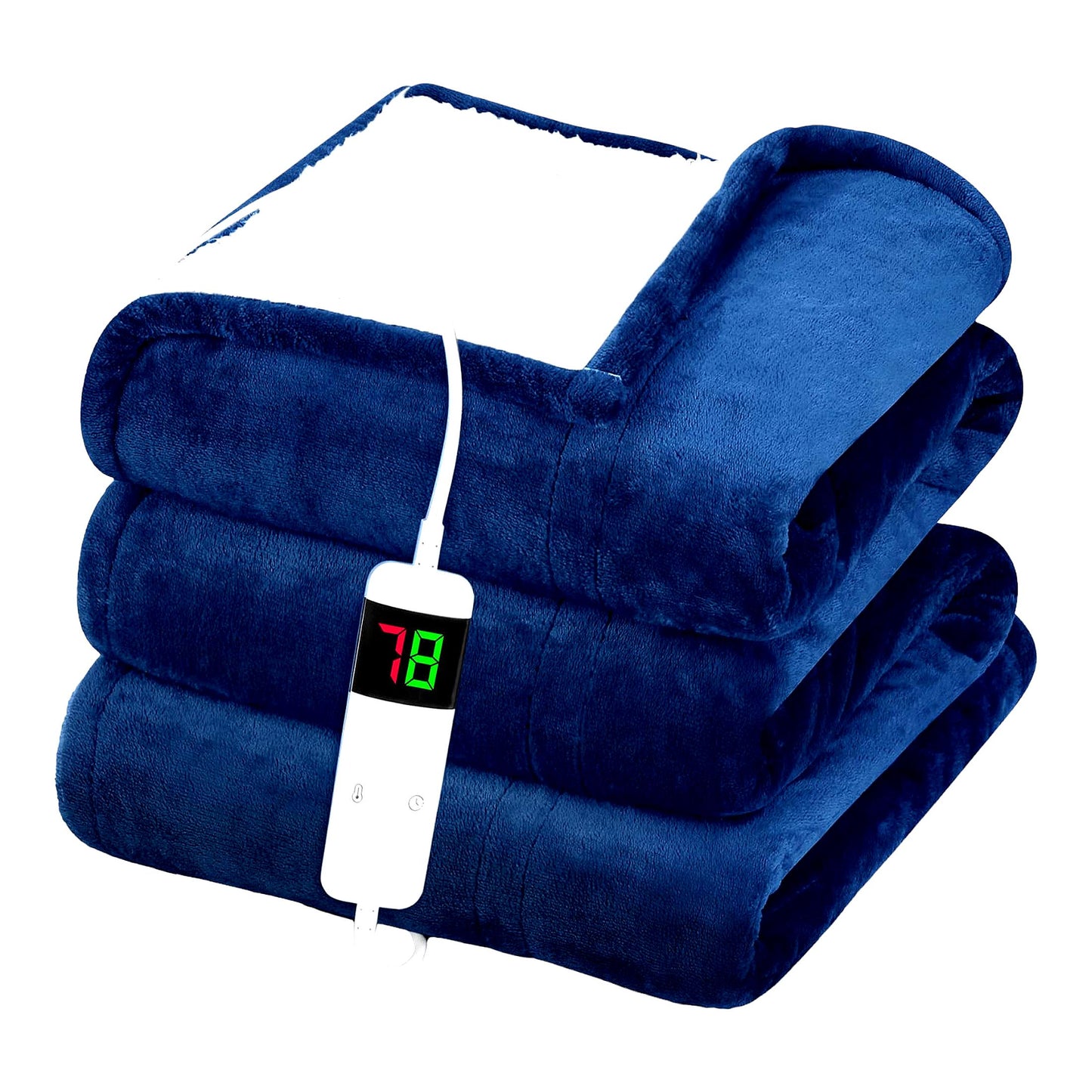 CozyWarm Electric Heated Throw - 50x62 Plush Sherpa Blanket with 10 Heat Levels & 5-Position Timer, Machine Washable