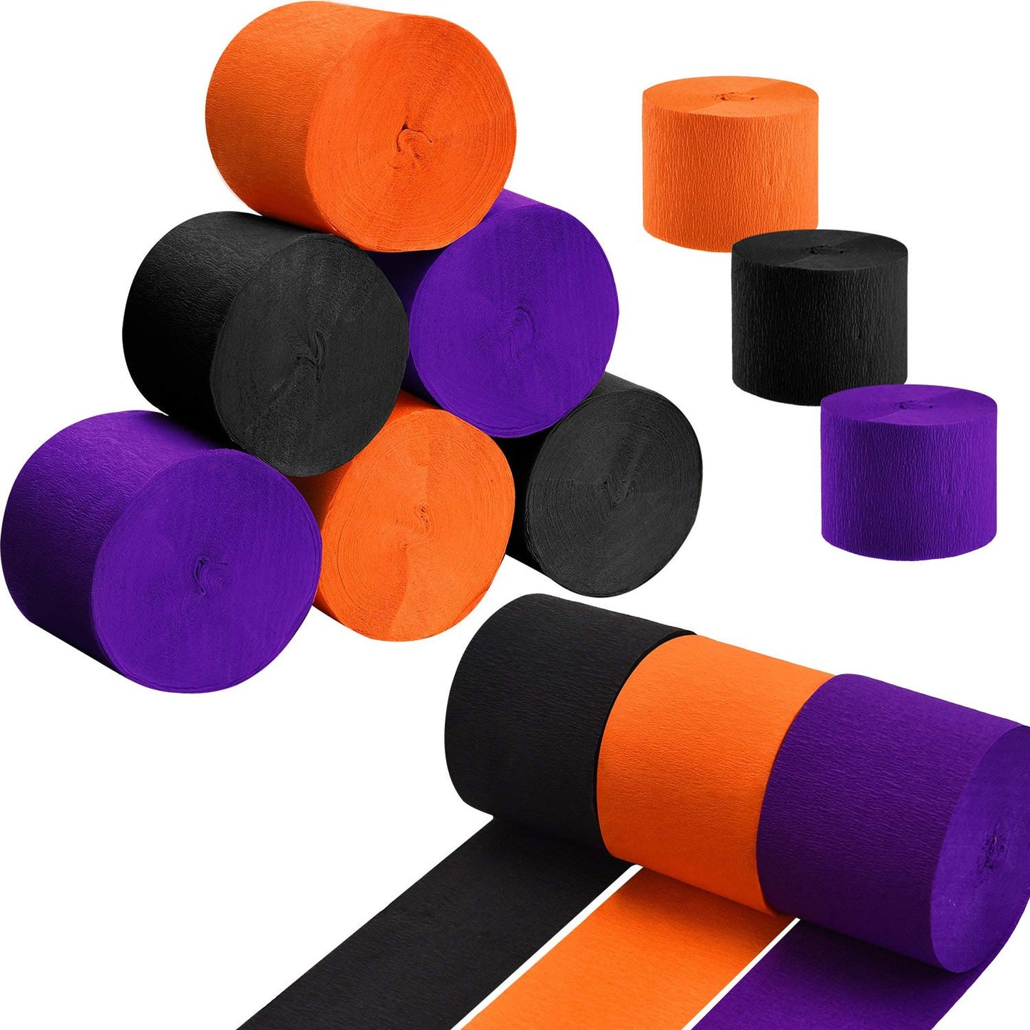 12 Rolls Crepe Paper Streamers for Party Decorations