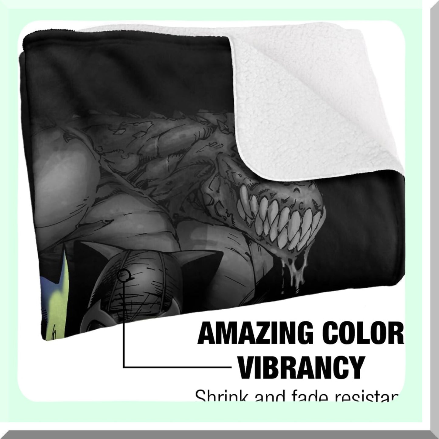Villains Unleashed Silky Touch Sherpa Throw - 50"x60" Super Soft Blanket