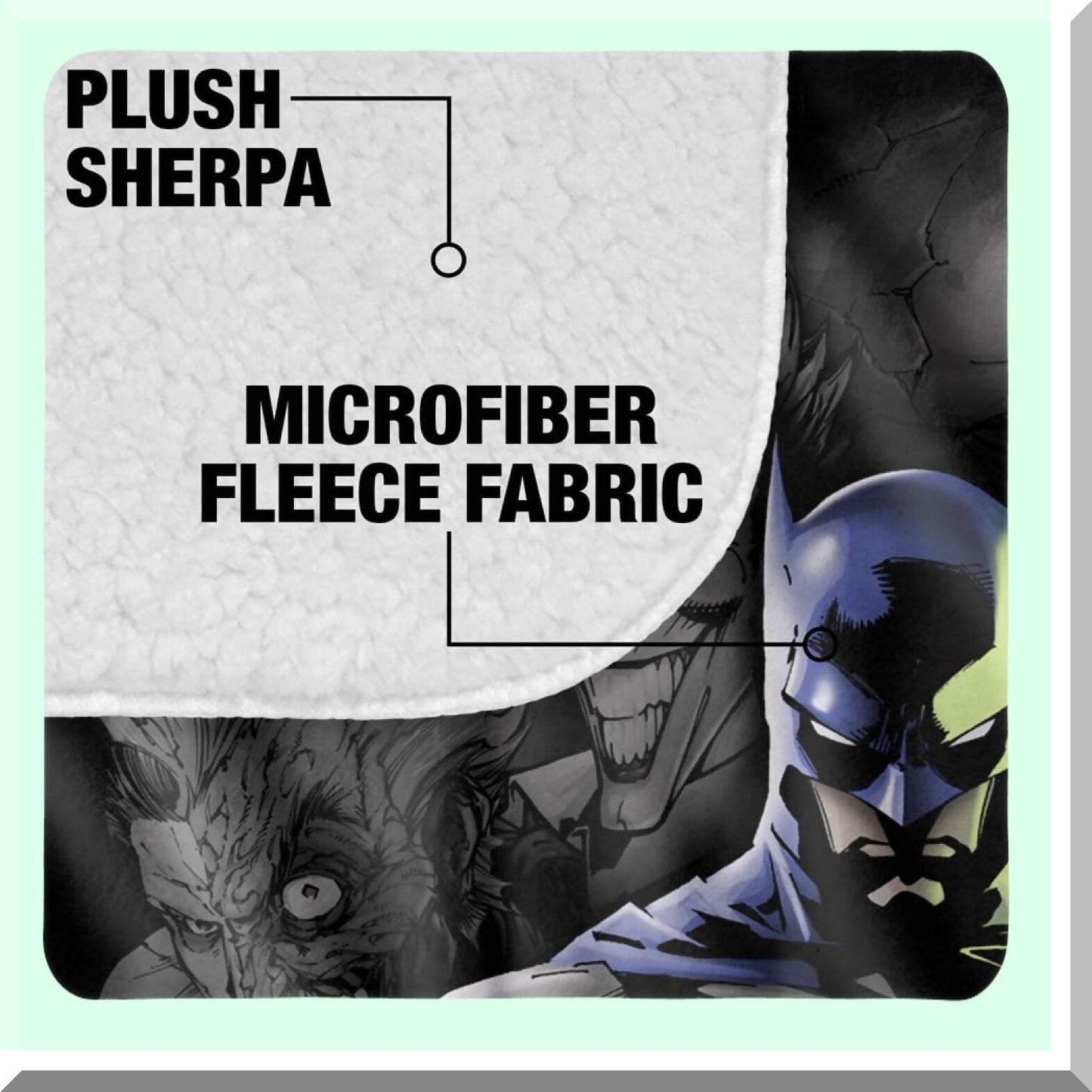 Villains Unleashed Silky Touch Sherpa Throw - 50"x60" Super Soft Blanket