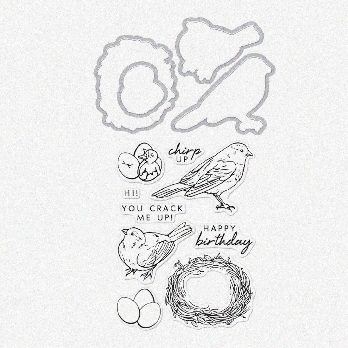 Clear Stamps with Frame Dies Set