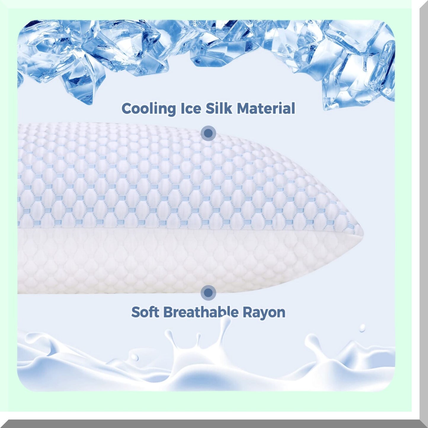 CoolDream Shredded Memory Foam Cooling Pillows - Set of 2, Adjustable Loft Bed Pillows for Side, Back, Stomach Sleepers - Firm or Soft, Hot Sleepers Friendly - 20"x 36" (2 Pack)