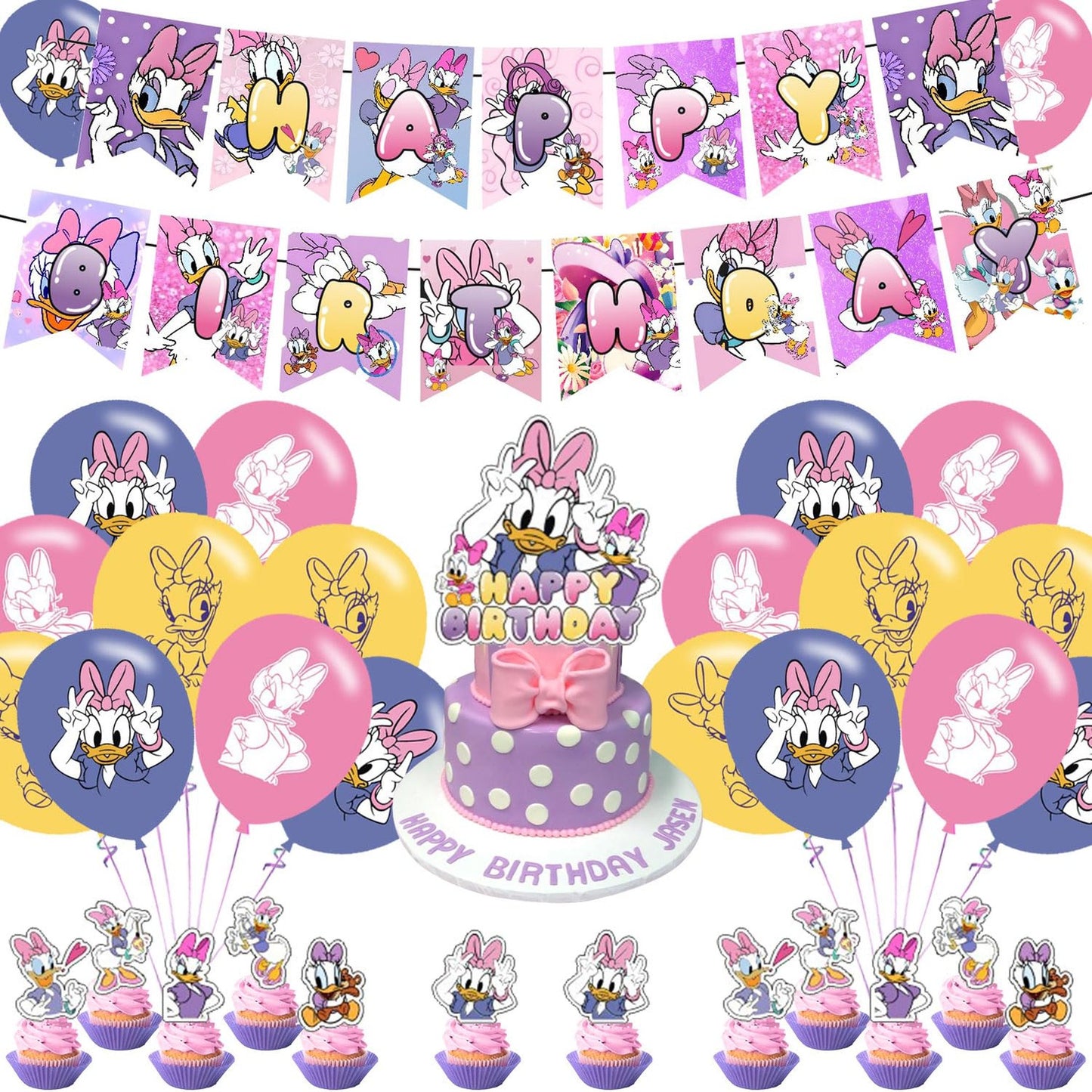 Daisy Duck Birthday Party Decorations and Balloons