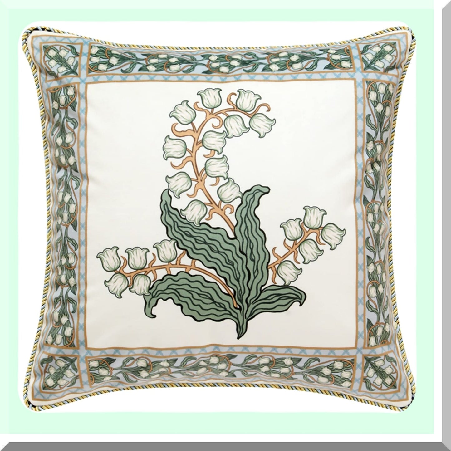 Velvet Floral Farmhouse Pillow Covers - Soft Square Throw Case for Couch Sofa Bed - Decorative Living Room Cushion Cover 18"X18"