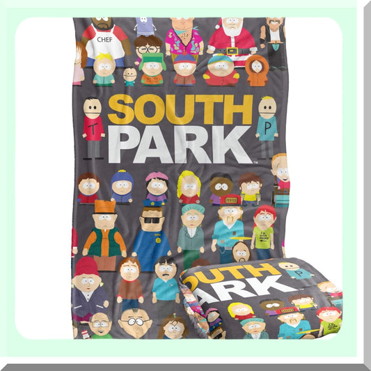 South Park Silky Soft Throw Blanket - Full Cast Design, 36" x 58", Ultra Plush Comfort"