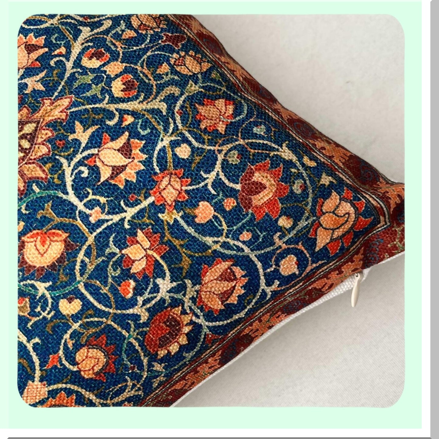 Vintage Pattern Decorative Throw Pillow Set - William Morris Lumbar Cover 12X20 Inches - Set of 2 Covers for Home Decor - Retro Cushion Cover