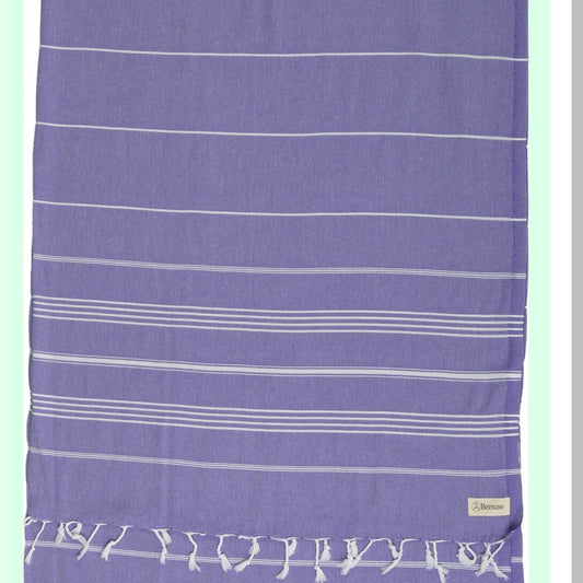 PureCotton Anatolia XL Throw Blanket Towel - Dark Purple, 61x82 Inches