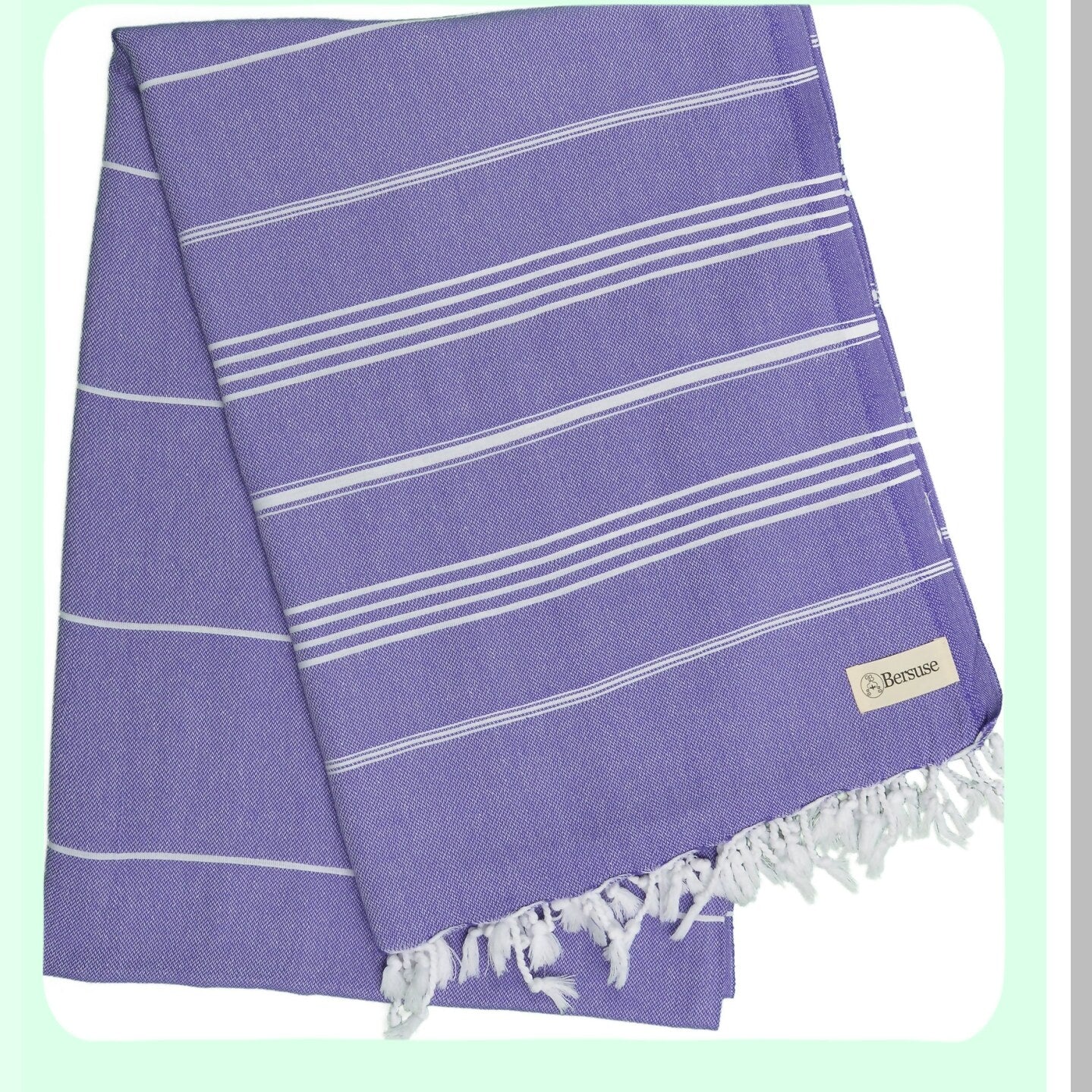 PureCotton Anatolia XL Throw Blanket Towel - Dark Purple, 61x82 Inches