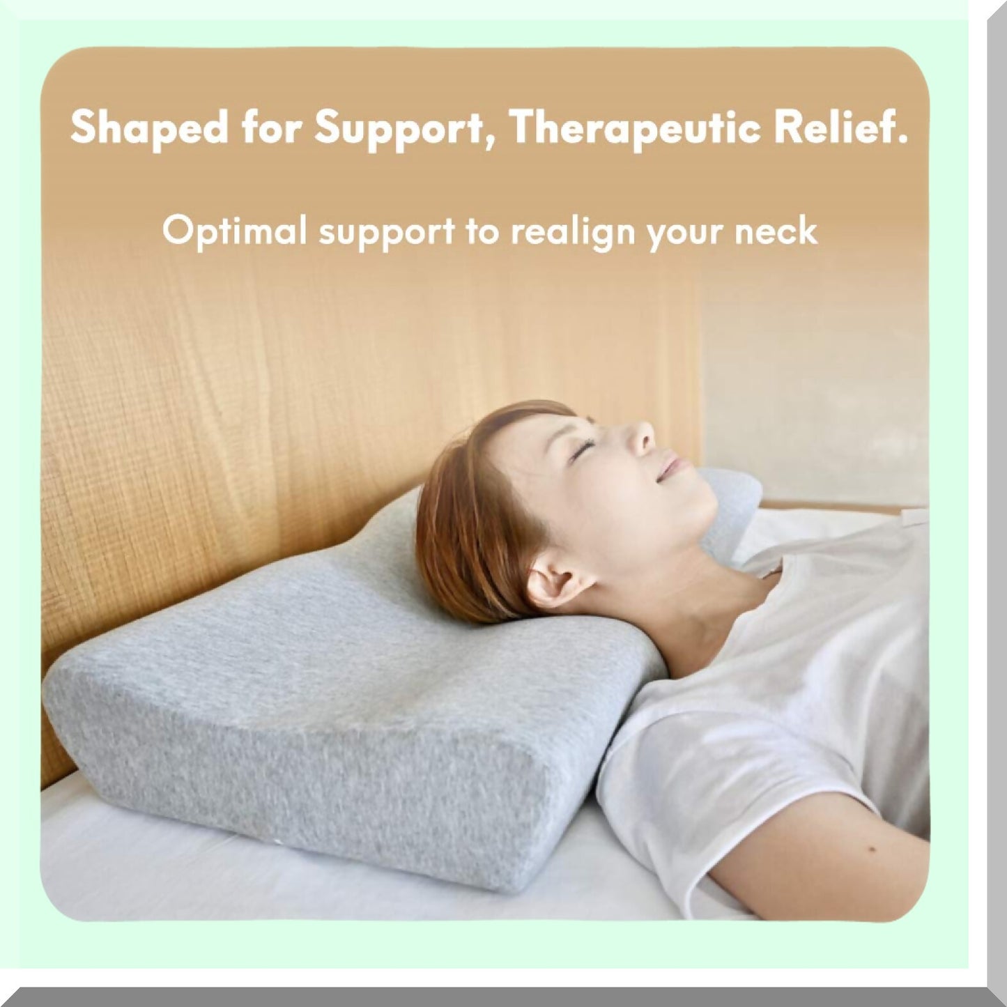 OrthoSupport Memory Foam Cervical Pillow - Firm Neck Support & Neck Relief - Ergonomic Contour Pillow for Back/Side Sleepers - CertiPUR-US Foam & Cotton Cover - Extra Dense & Comfortable