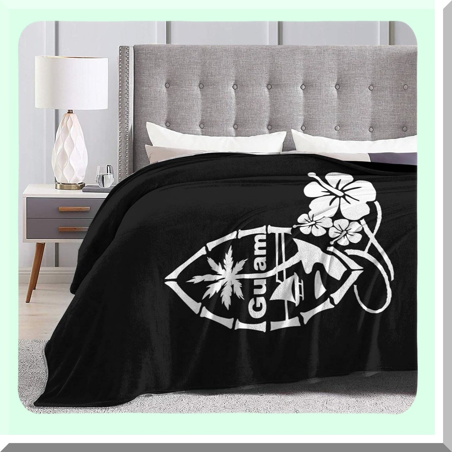 Ultra-Soft Hibiscus Micro Sherpa Throw Blanket - Cozy, Lightweight Fleece for Bed & Couch, All Season 50"x40""