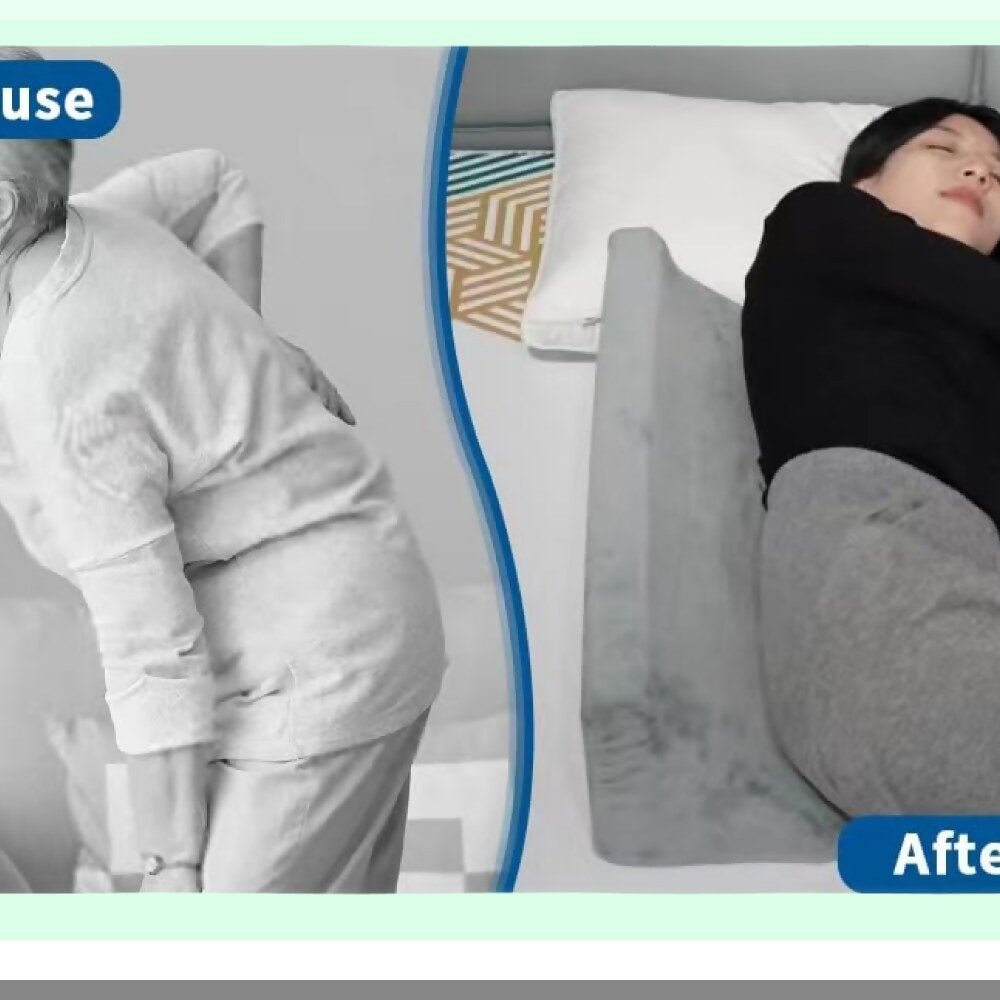 ComfortMax Body Support Wedge Pillow - Waterproof Covers, Positioning Foam Wedge for Surgery Recovery, Back Pain Relief, Pressure Relief, Great Sleep