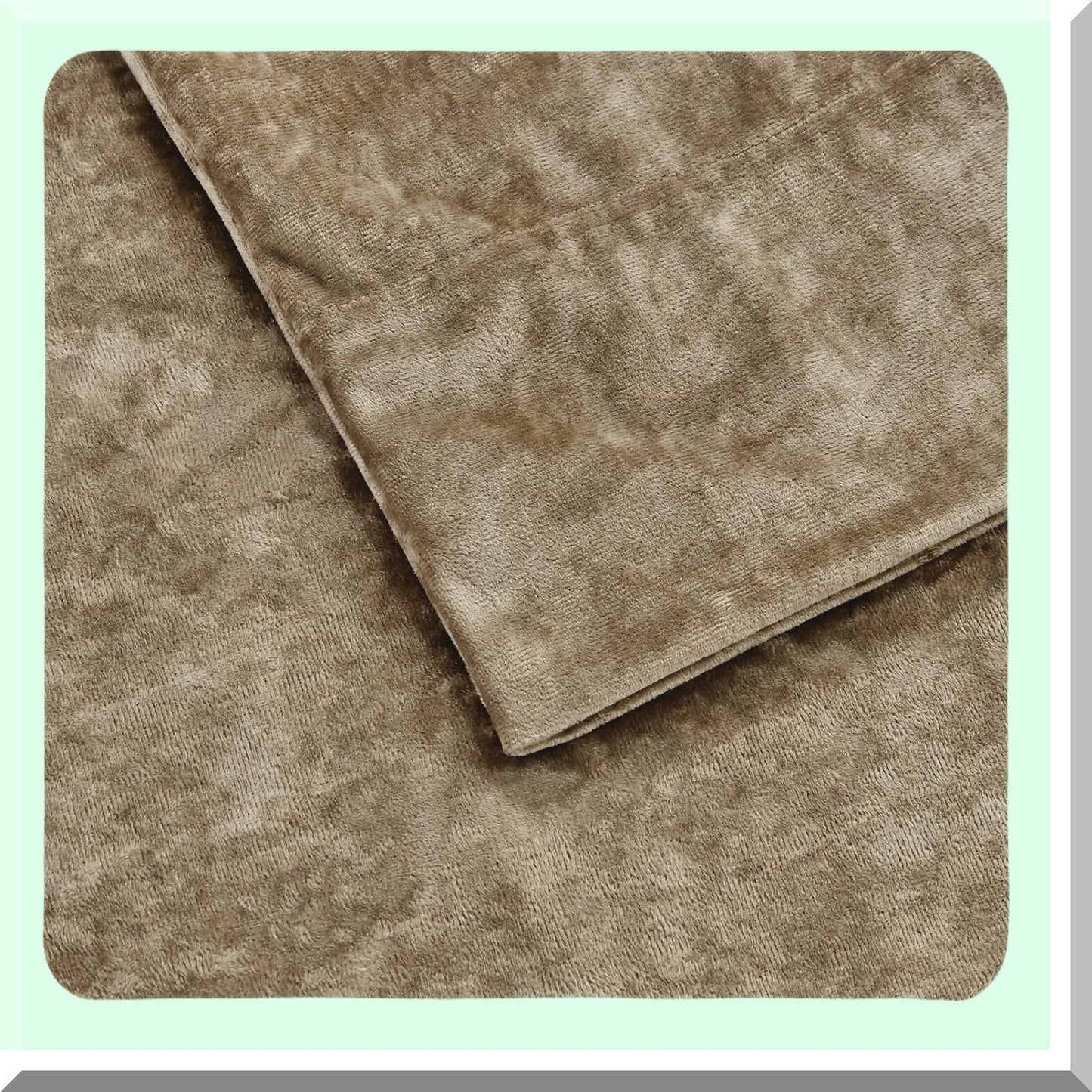 Luxury Velvet Dream Pillowcase Set - Soft & Plush 20"x40" Khaki Pillow Covers - Elegant Distressed Design for Ultimate Comfort & Style