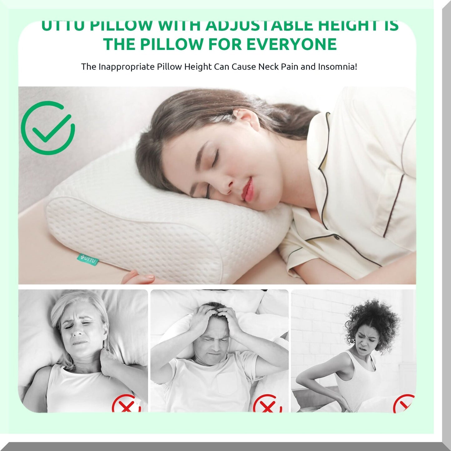 OrthoRest Queen Size Contour Memory Foam Pillow - Adjustable Orthopedic Cervical Support for Side and Back Sleepers - CertiPUR-US Certified