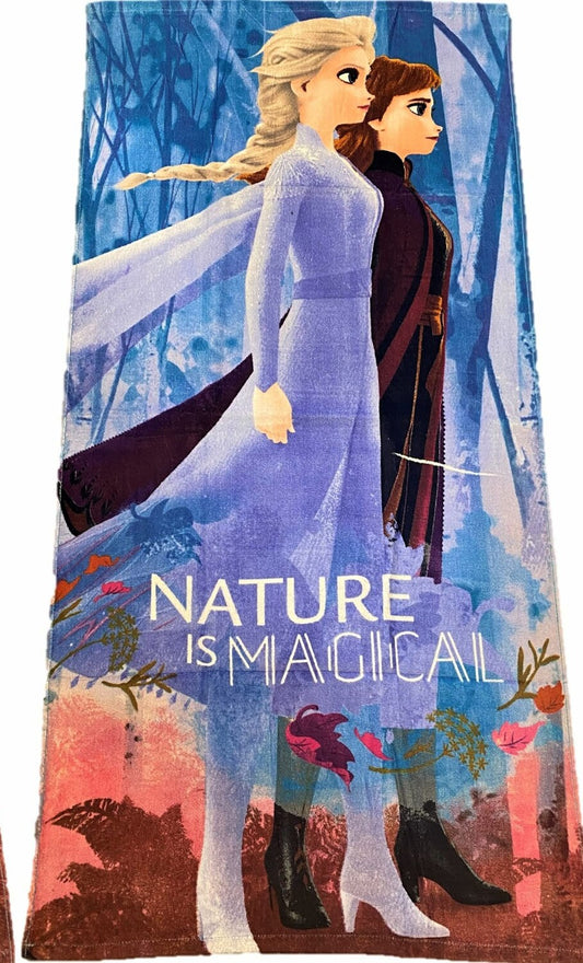 Girls Elsa Princess Hooded Beach Towel 20x30