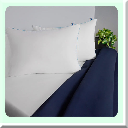 EcoComfort Hypoallergenic Slumber Pillow Set - Recycled Fill Standard/Queen Pillows (Set of 2) - Sleep Better with Eco-Friendly Comfort