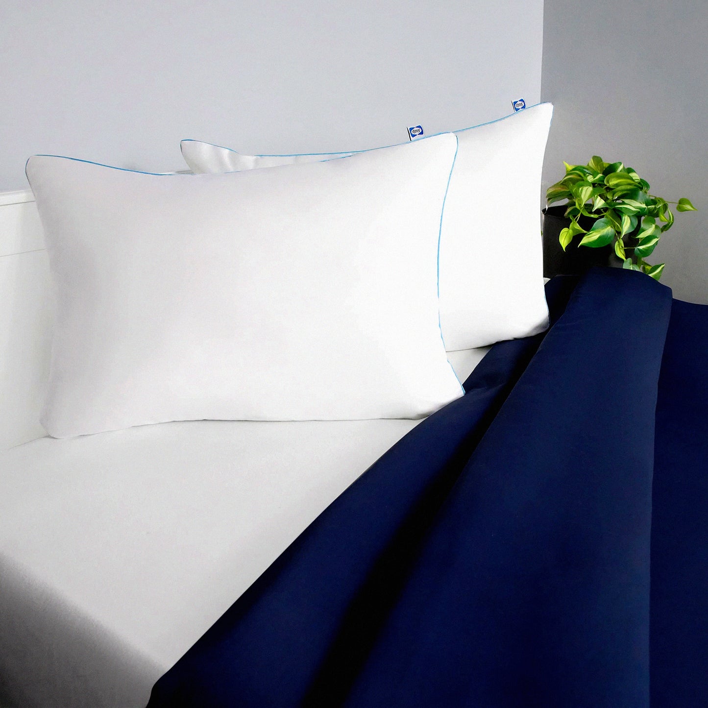 EcoComfort Hypoallergenic Slumber Pillow Set - Recycled Fill Standard/Queen Pillows (Set of 2) - Sleep Better with Eco-Friendly Comfort