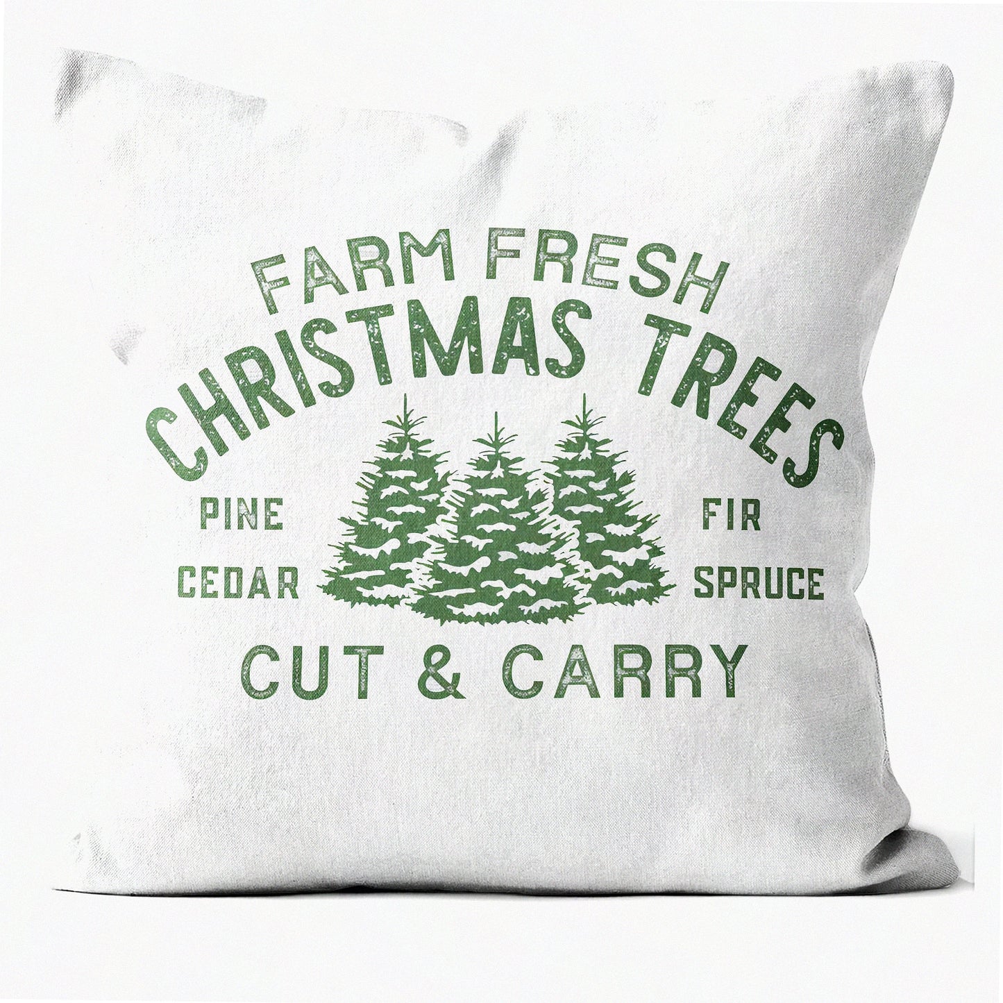 Fresh Green Tree Decor Pillow Covers - Set of 2 - 18x18 Sofa Couch Room Accent - Farmhouse Style Home Decor - Nature Inspired Cushion Cases
