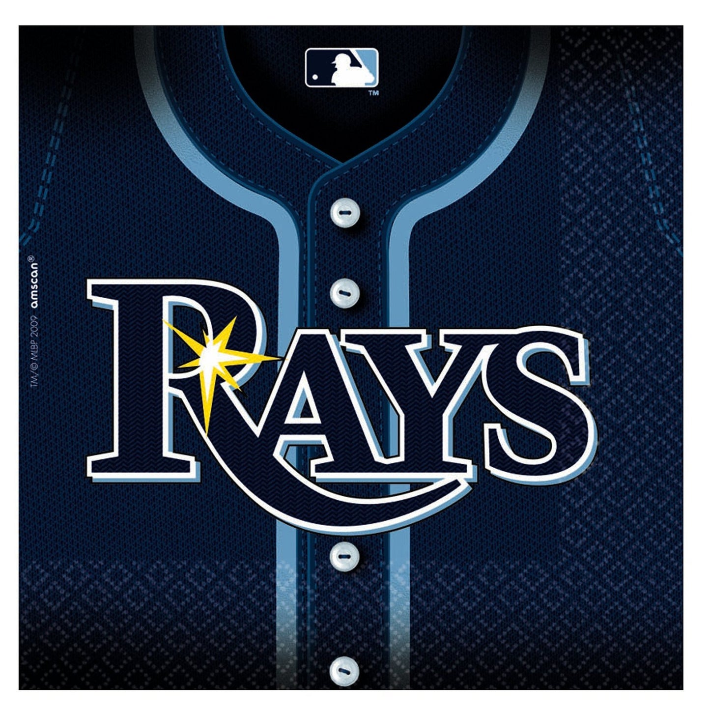 Tampa Bay Rays Blue Luncheon Paper Napkins Pack of 36