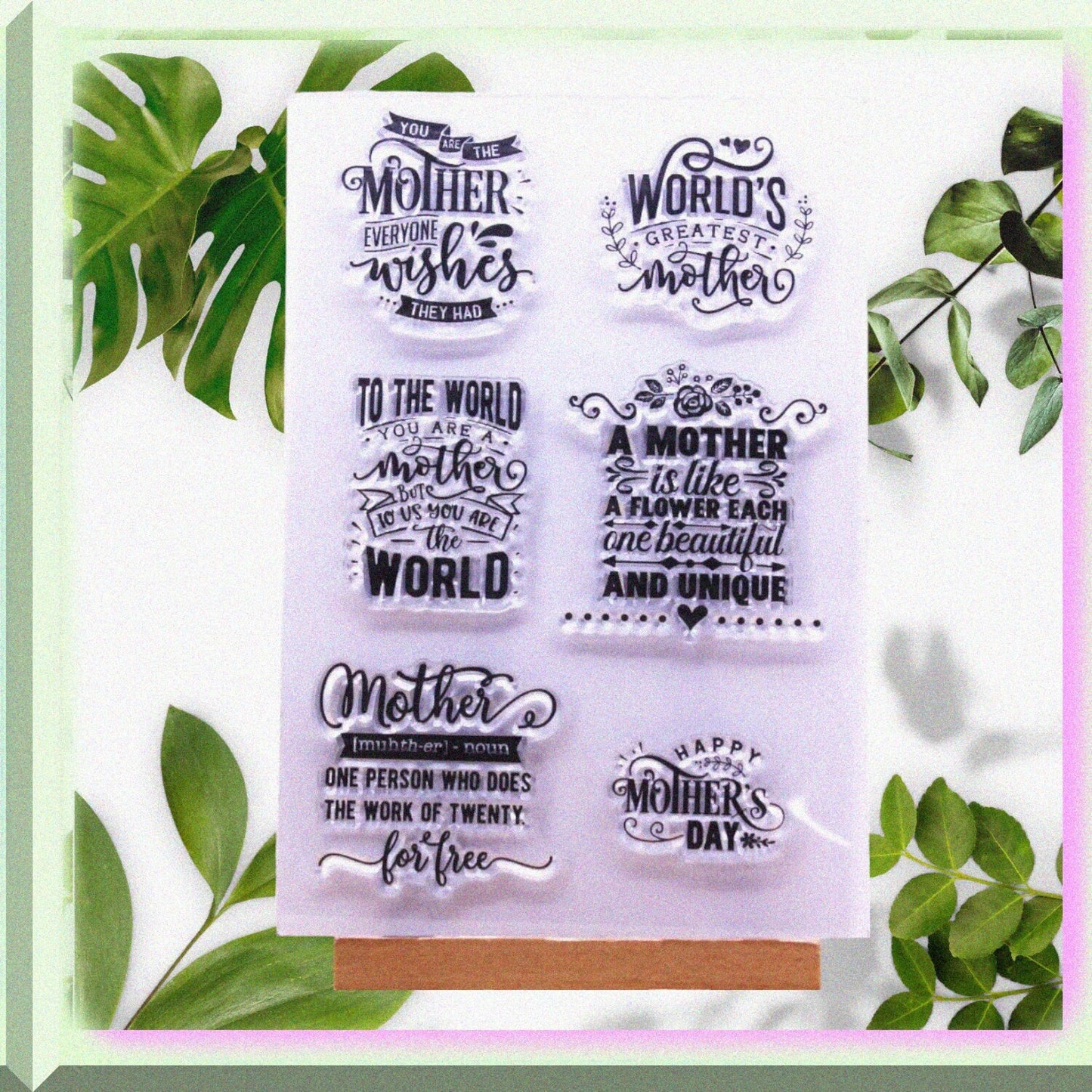 Mother's Day World Greatest Mother Clear Stamp 11x16cm