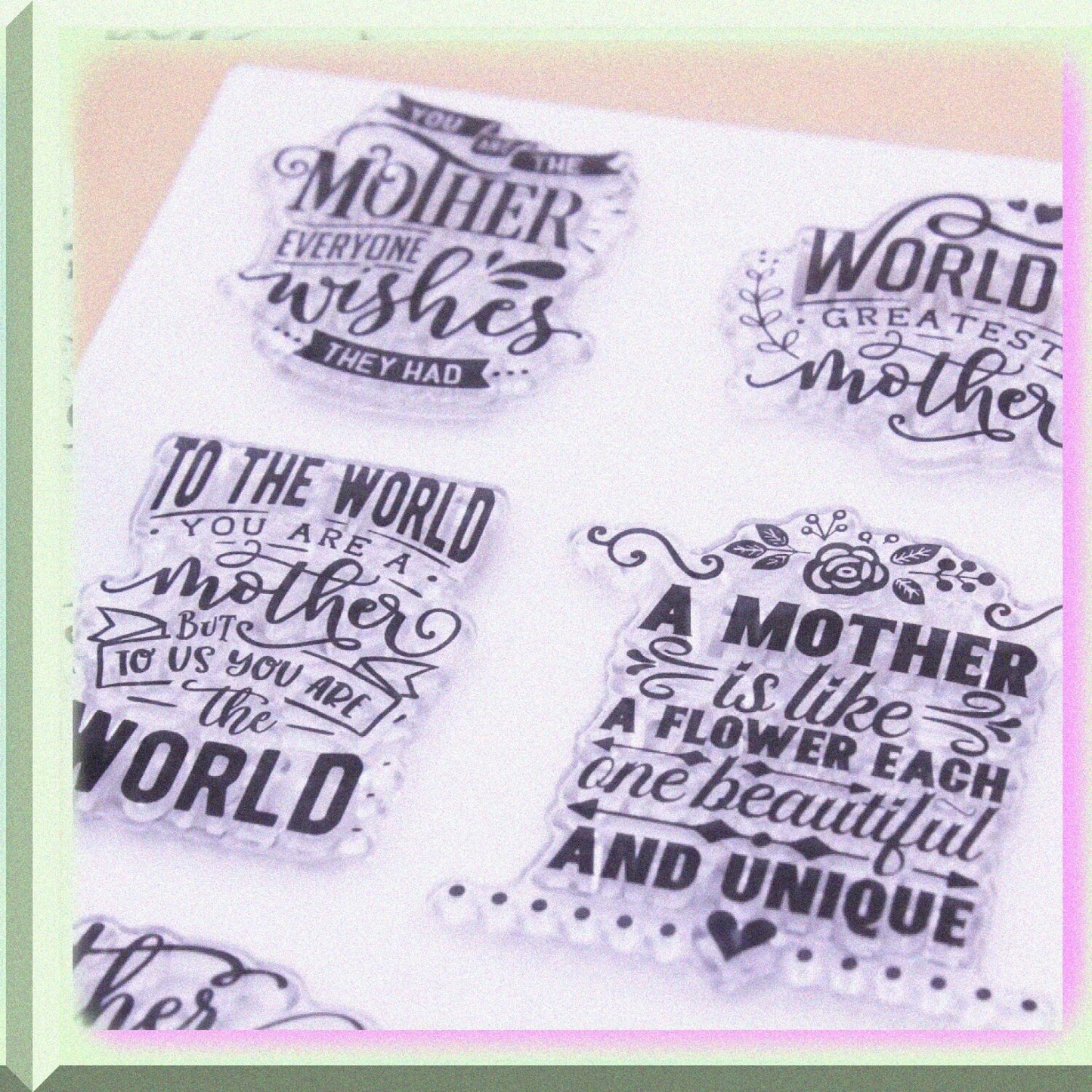 Mother's Day World Greatest Mother Clear Stamp 11x16cm