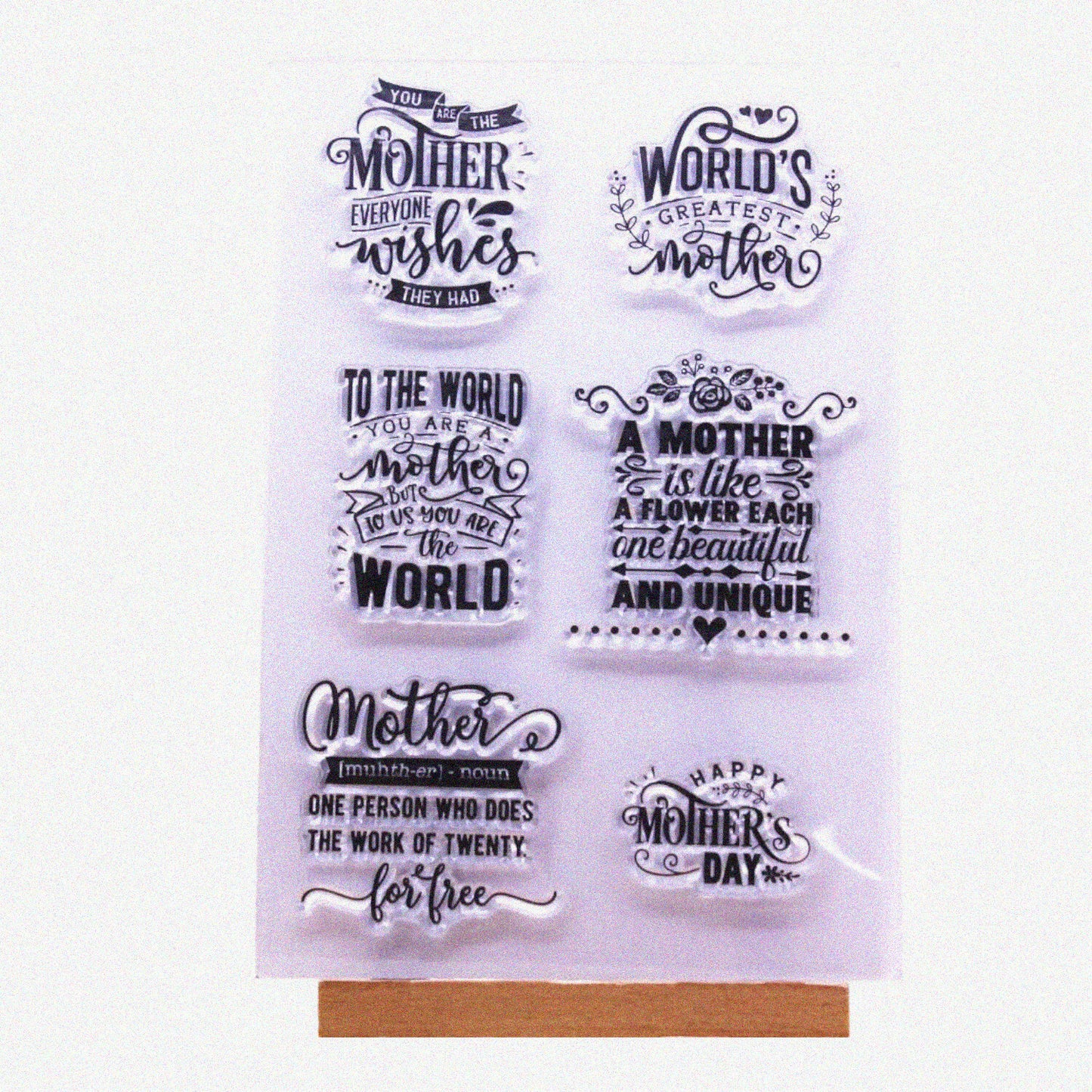 Mother's Day World Greatest Mother Clear Stamp 11x16cm