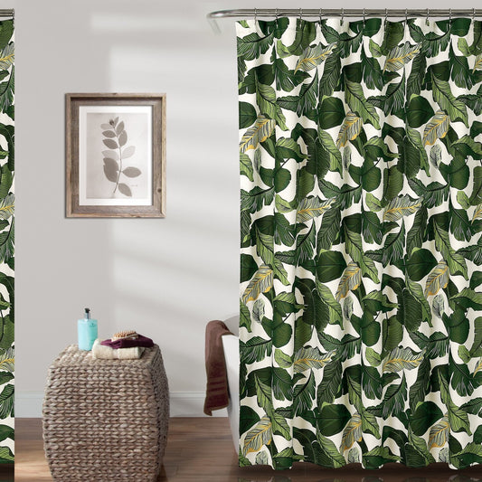 72" x 72" Green Tropical Paradise Shower Curtain