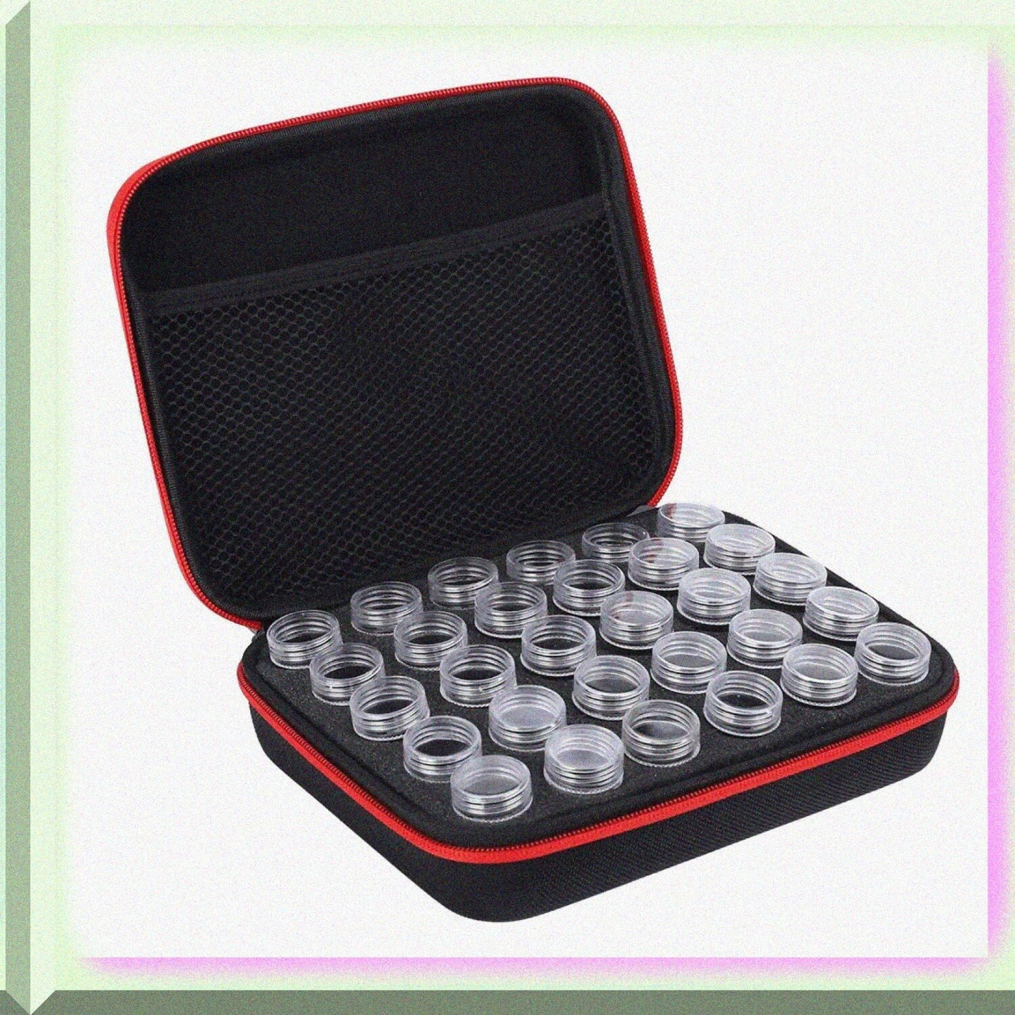 30 Slots Diamond Painting Storage Case Red