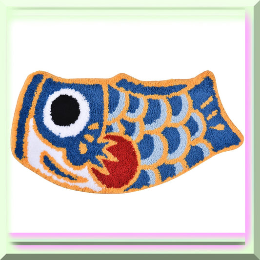 Blue Fish Bath Mat 45x85cm