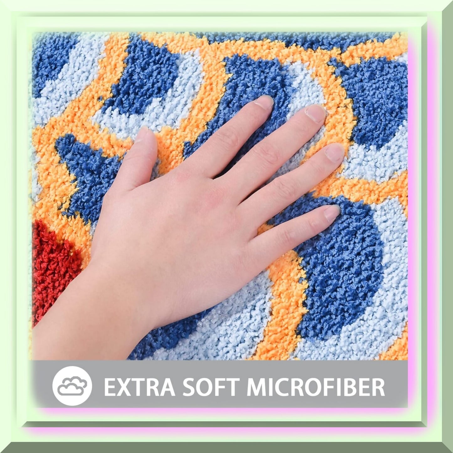 Blue Fish Bath Mat 45x85cm