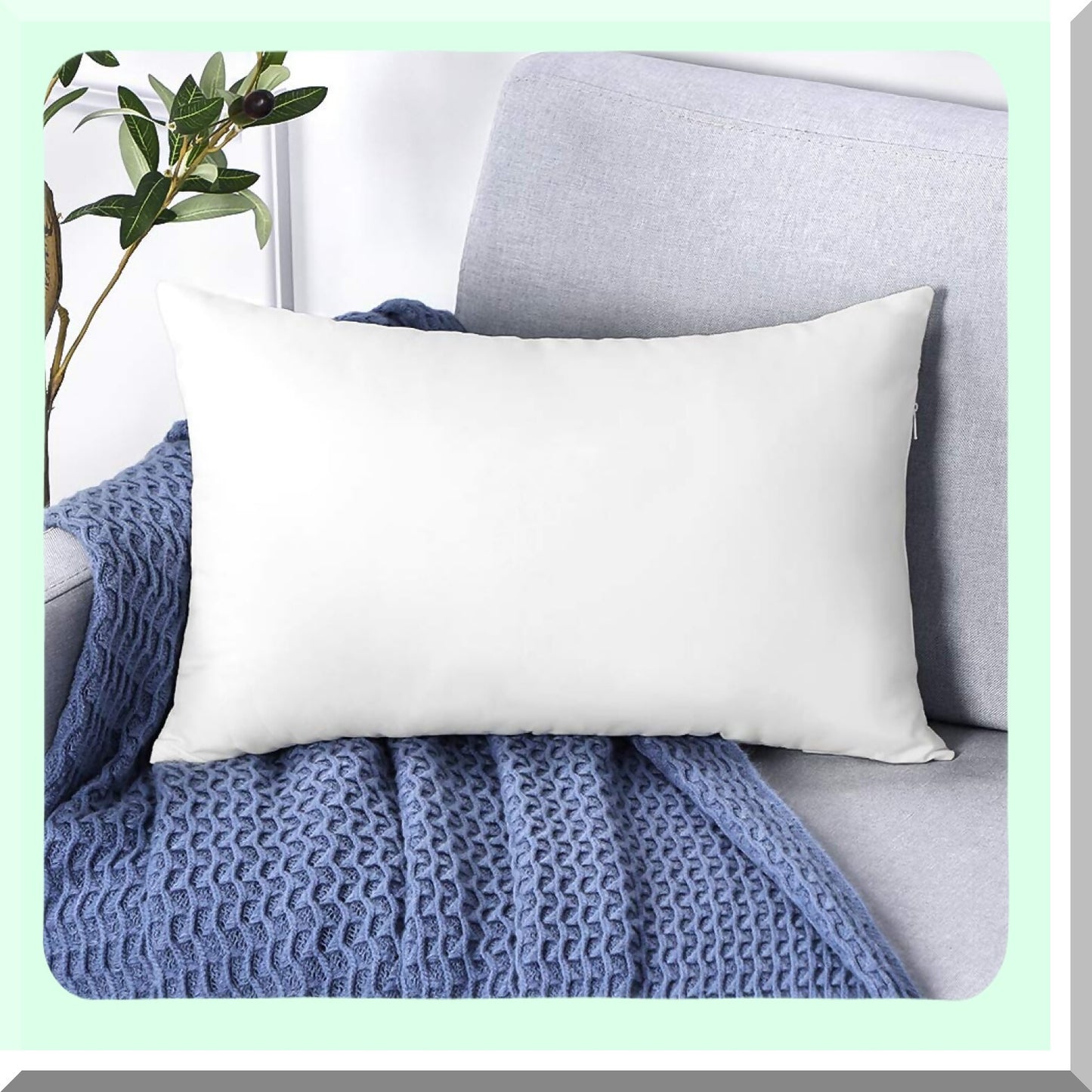 Premium Rectangle Cushion Stuffer - Decorative Pillow Insert for Bed, Couch, Sofa - Sham Pillow Stuffer - 16x24 Inch - Pack of 1