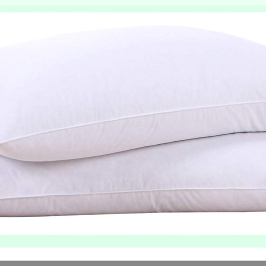 Luxury White Down Pillows - Hotel Collection Set of 2, Standard Size with 100% Cotton Cover - Goose Feathers Bed Sleeping Pillows