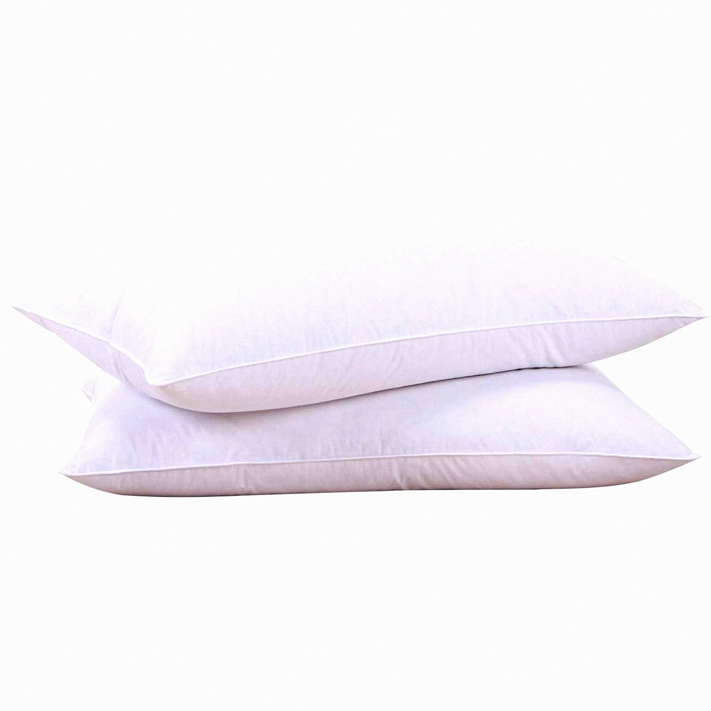 Luxury White Down Pillows - Hotel Collection Set of 2, Standard Size with 100% Cotton Cover - Goose Feathers Bed Sleeping Pillows