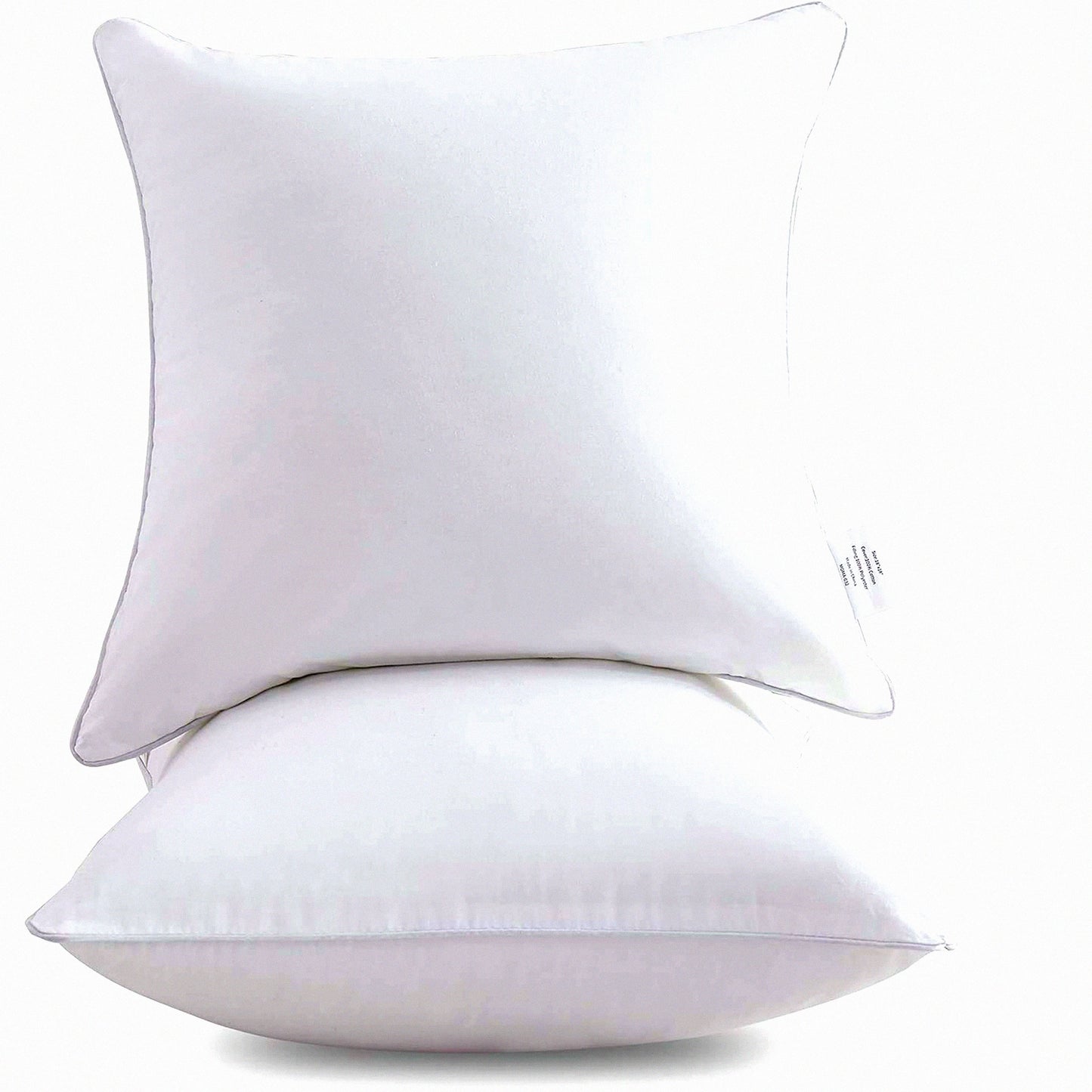 Premium Cotton Square Pillow Inserts - Set of 2 | 20x20 Inch Throw Pillow Inserts | White Sofa Cushion Inserts | Decorative Pillow Pair for Couch | Interior Pillow Stuffers
