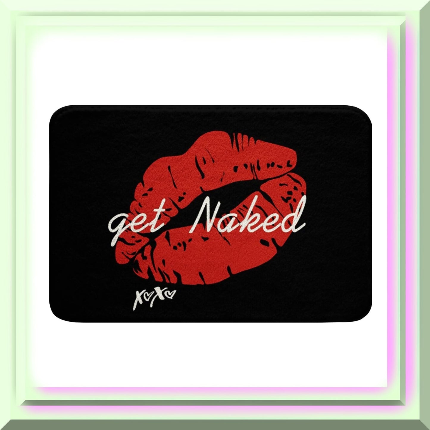 Red Lips Microfiber Non Slip Bath Mat 16"x24"